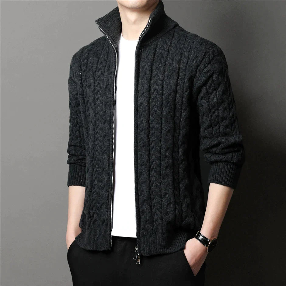 Knitted warm cardigan