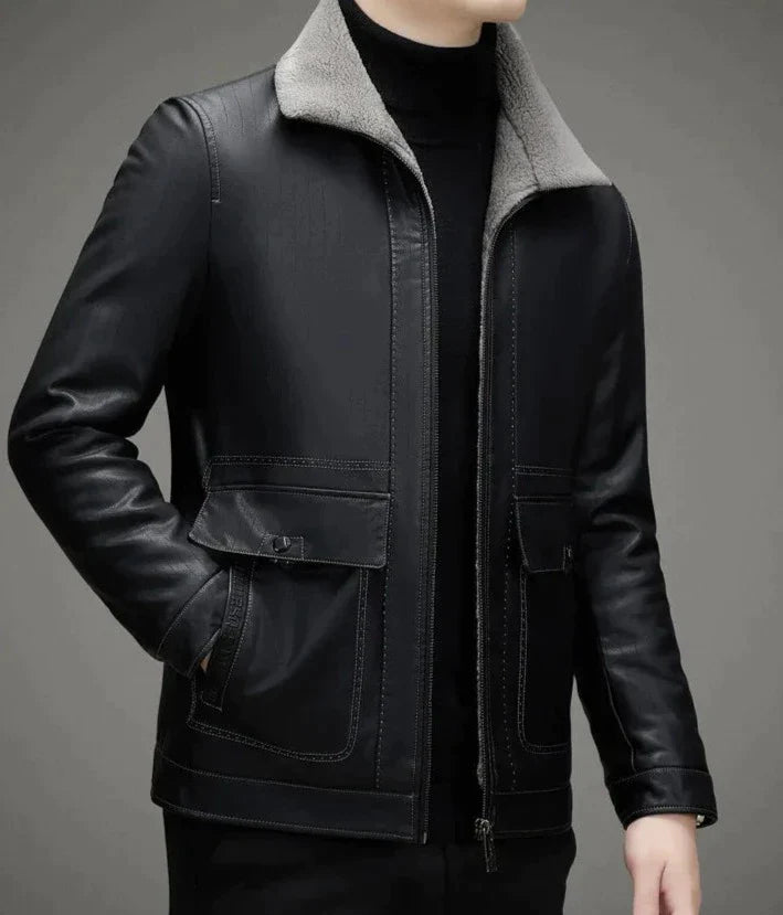 Fleece lined black jacket