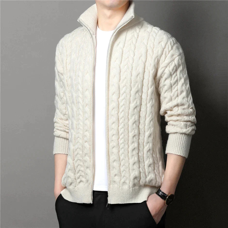 Knitted warm cardigan