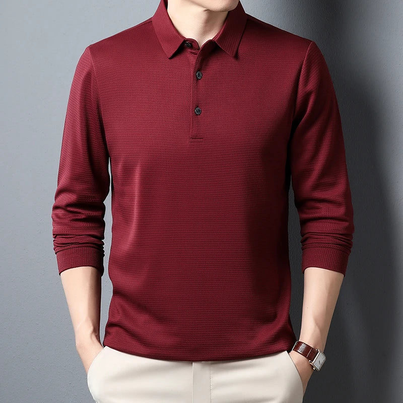 Long sleeve polo shirt