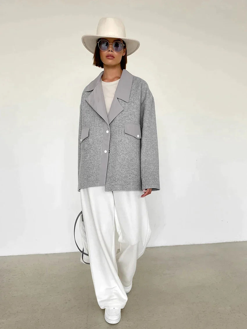 Gray wool coat