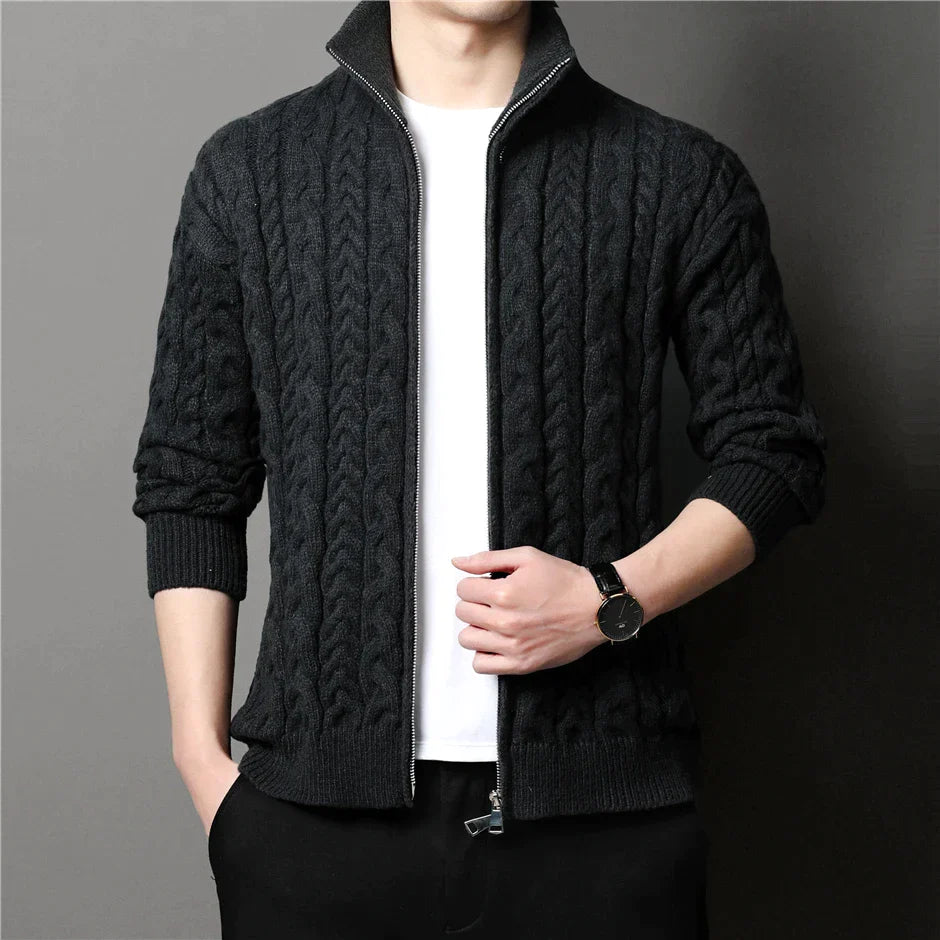 Knitted warm cardigan