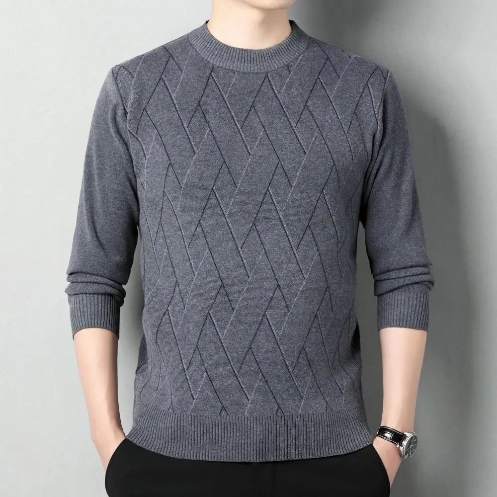 Sweater in grid design