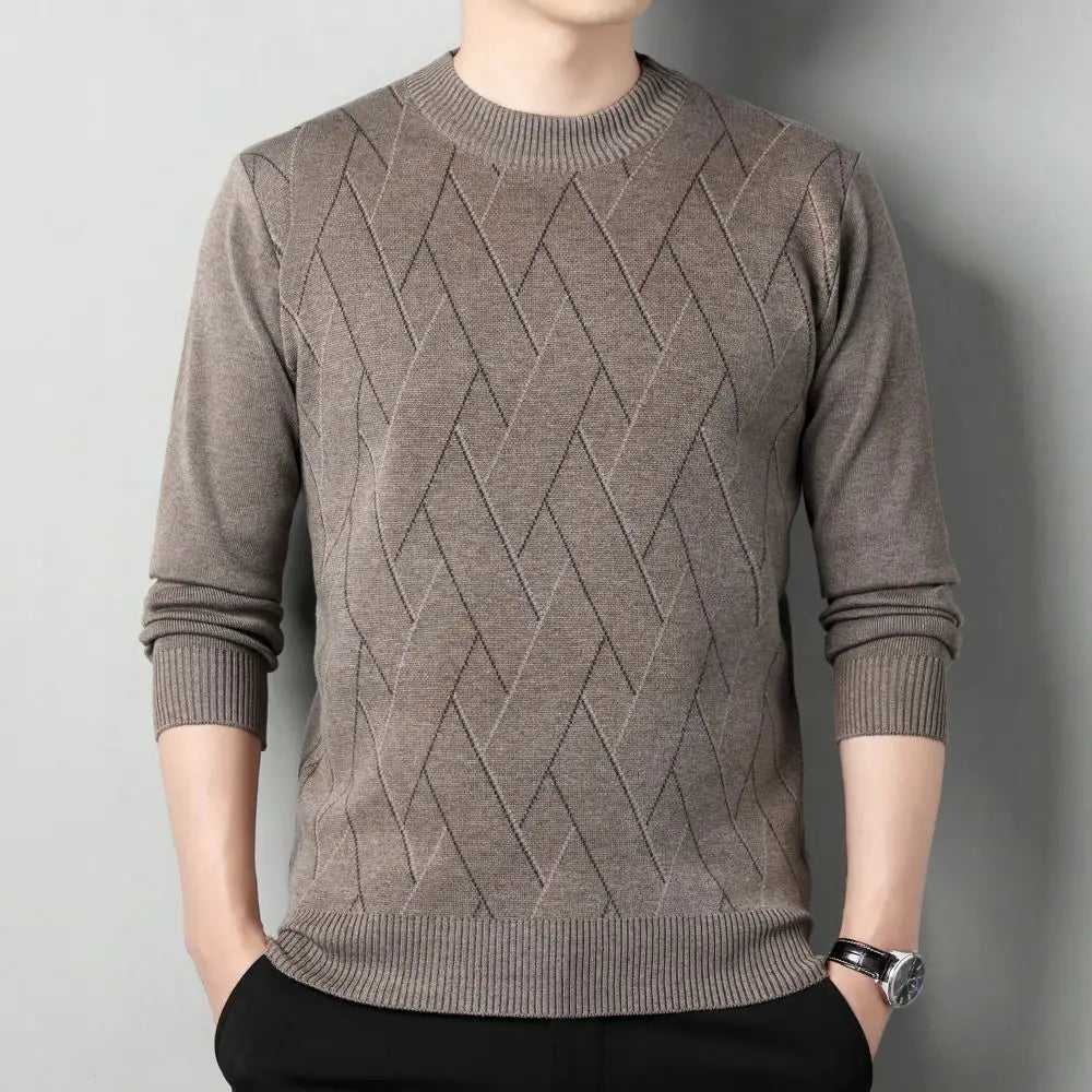 Sweater in grid design