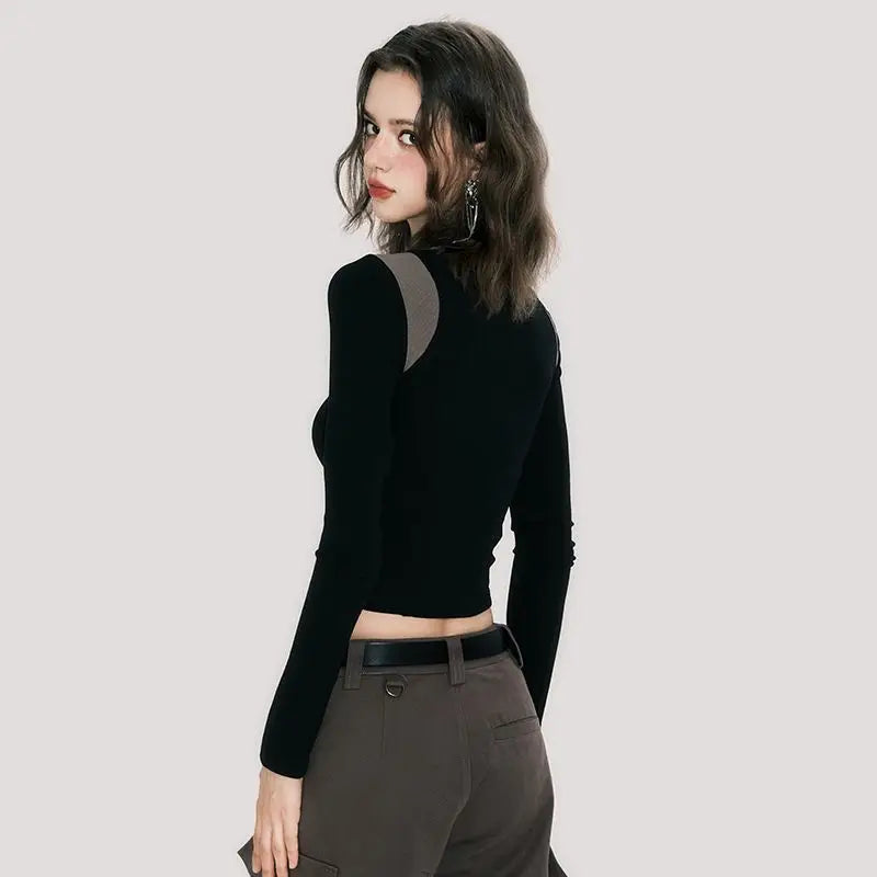 Black top with long sleeves