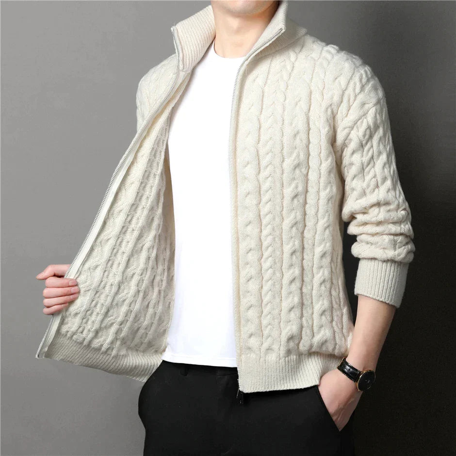 Knitted warm cardigan