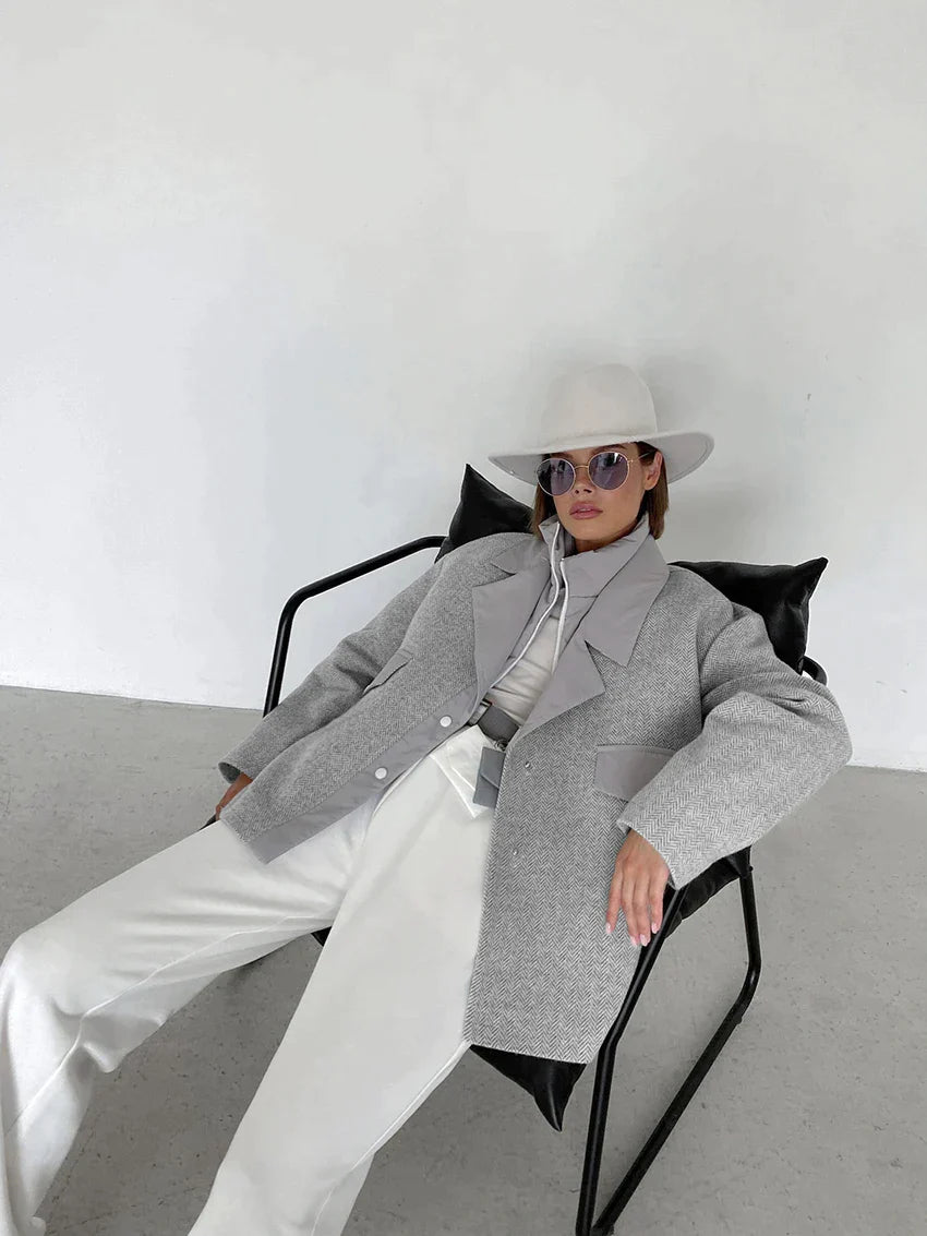 Gray wool coat