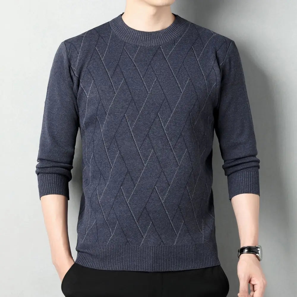 Sweater in grid design