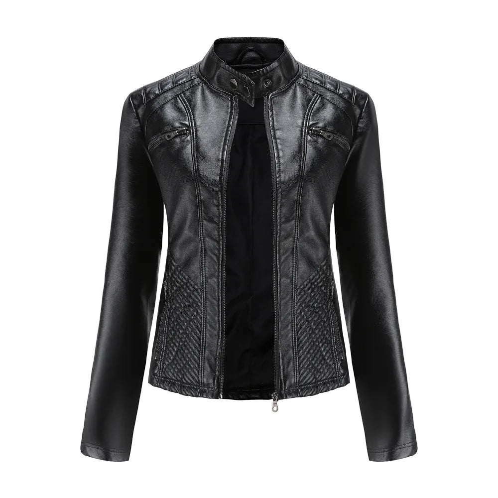 Stylish leather jacket for women