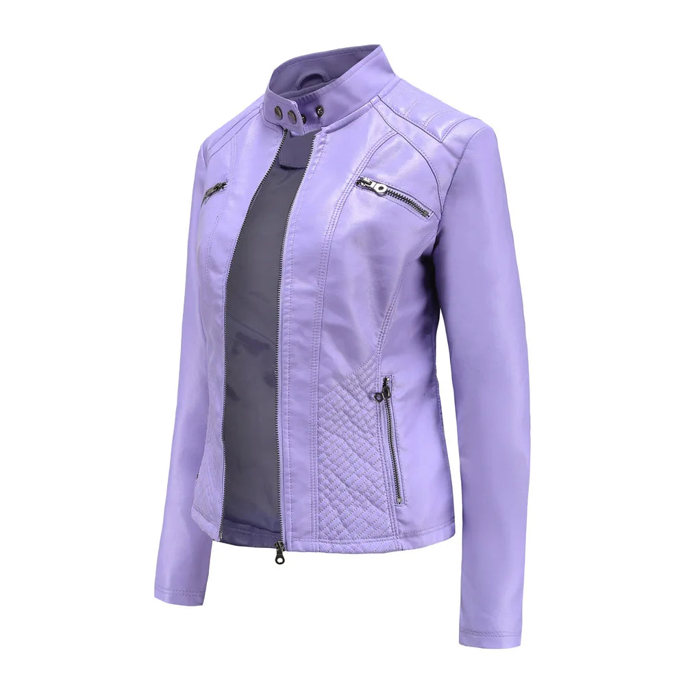 Stylish leather jacket for women