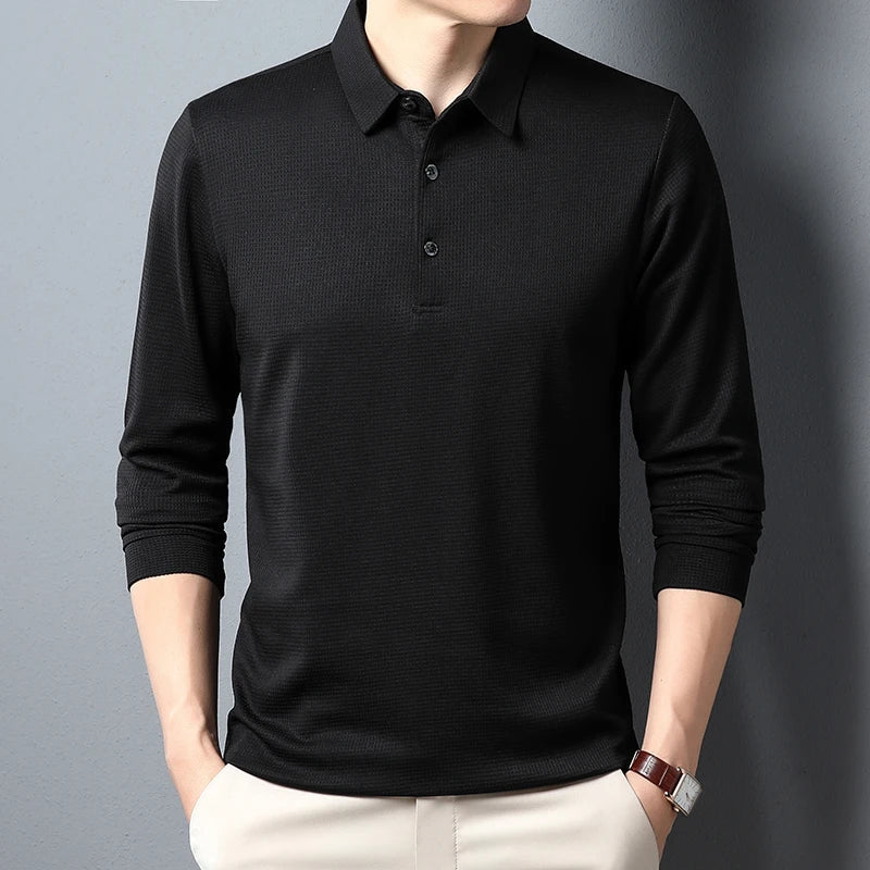 Long sleeve polo shirt