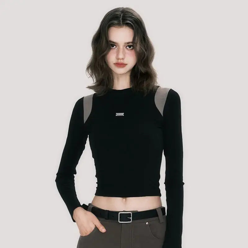 Black top with long sleeves