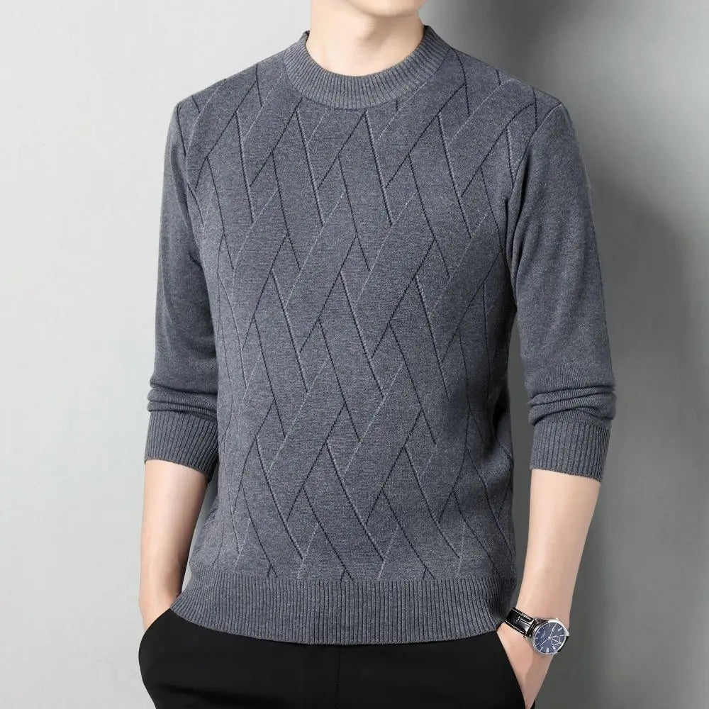 Sweater in grid design