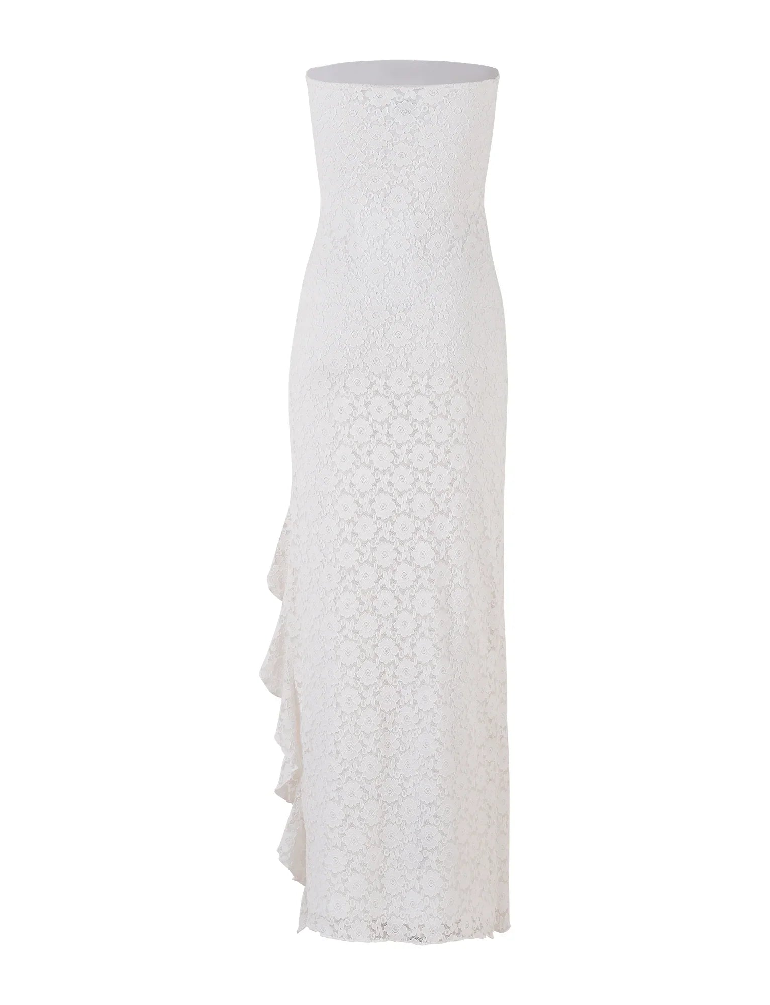 White lace maxi dress