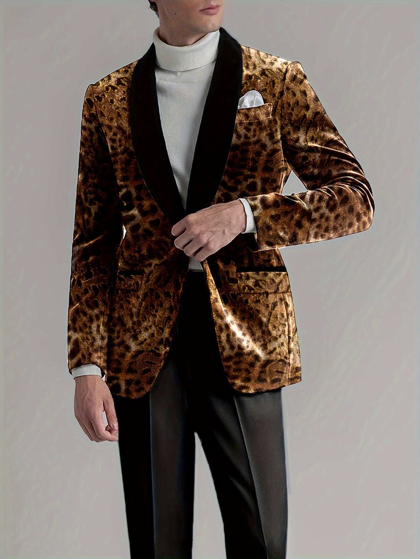 Leopard print blazer