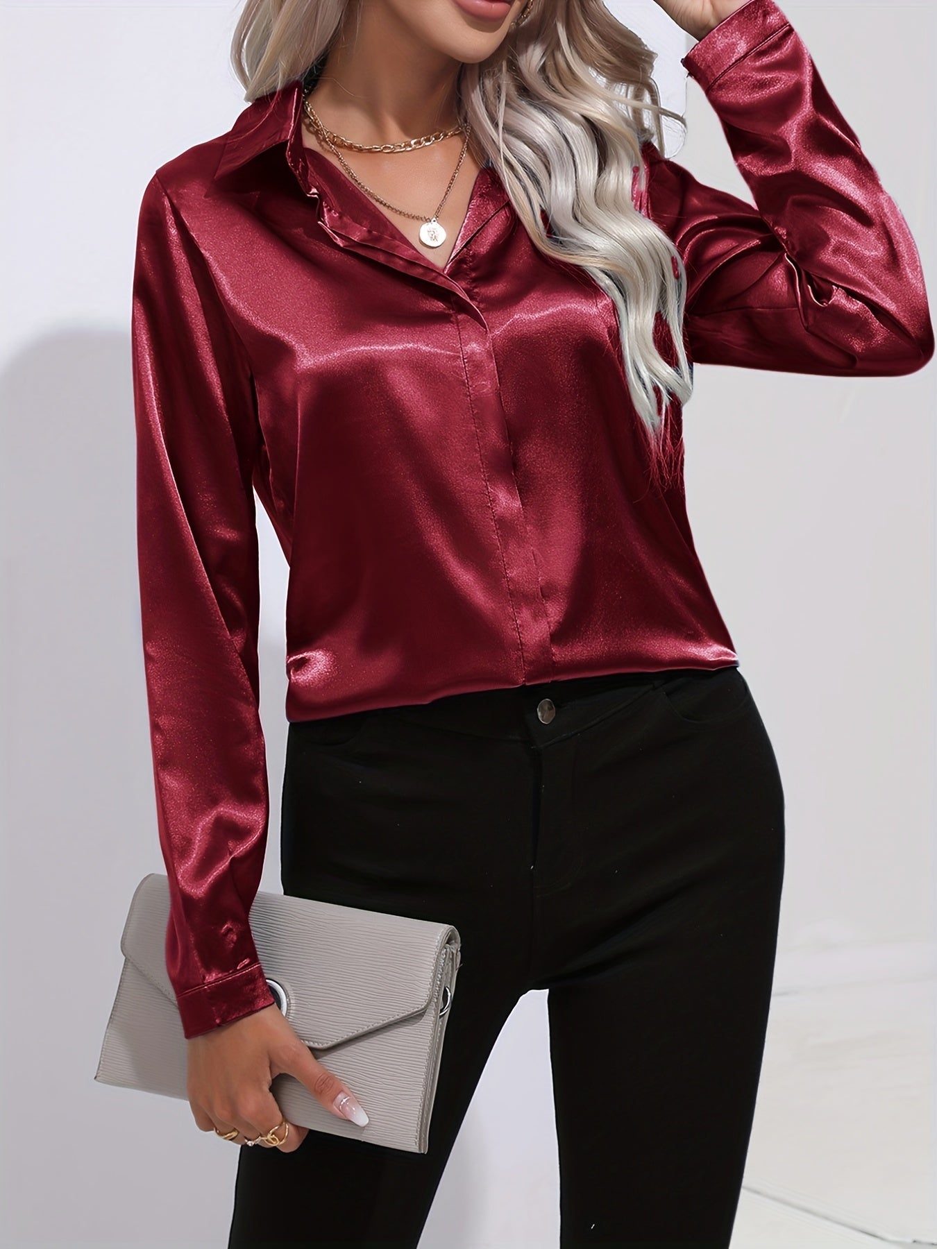 Elegant satin blouse