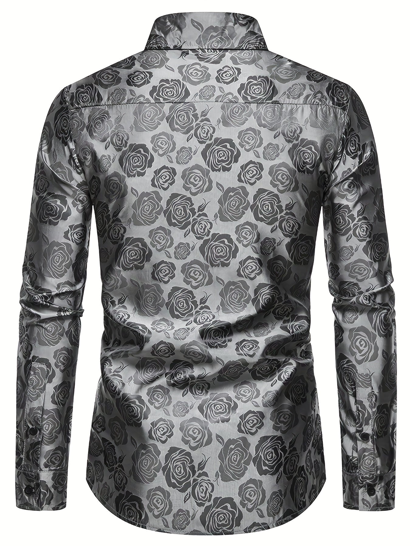 Elegant shirt with rose motif