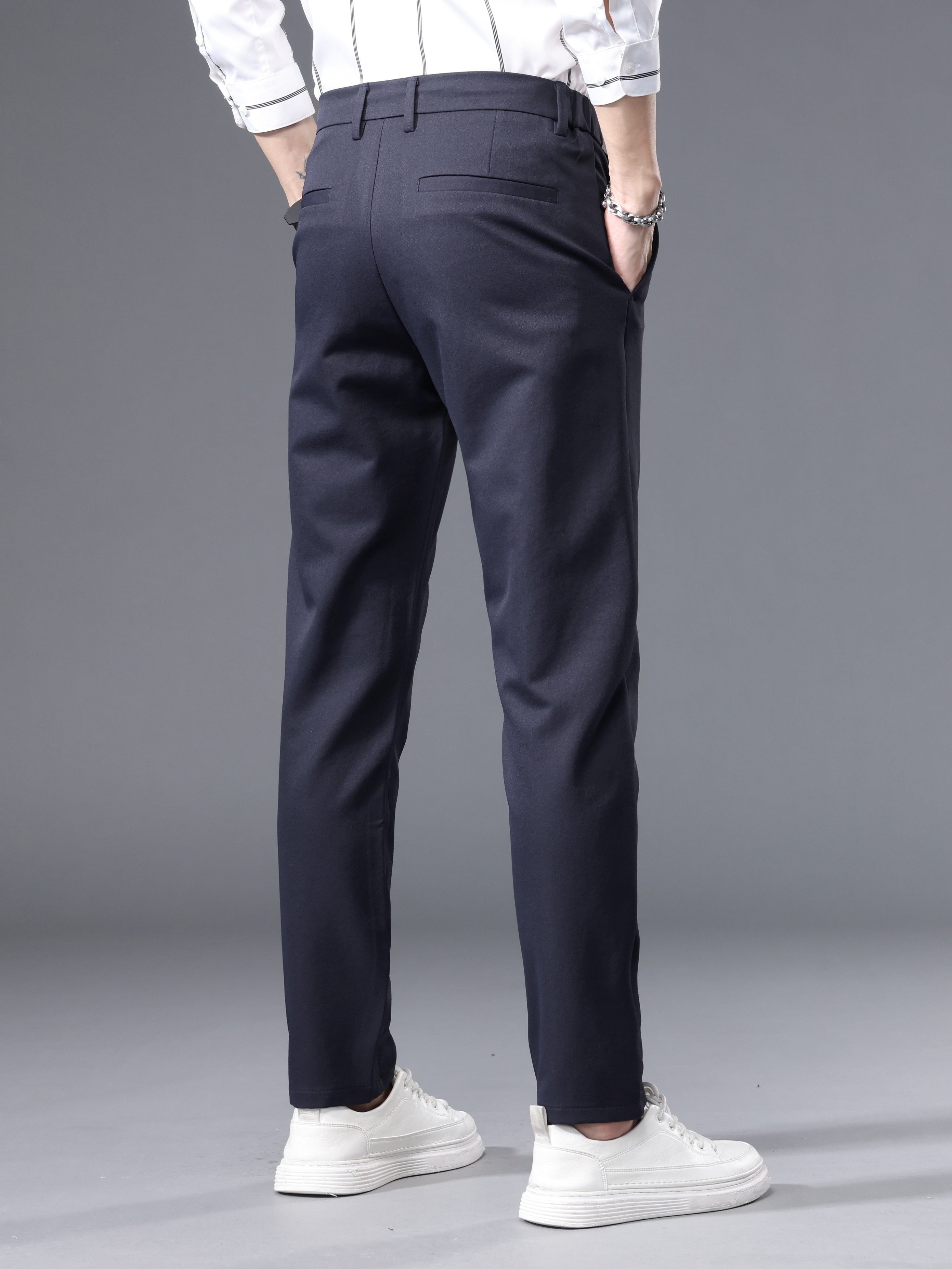 Semi formal stretch trousers for men