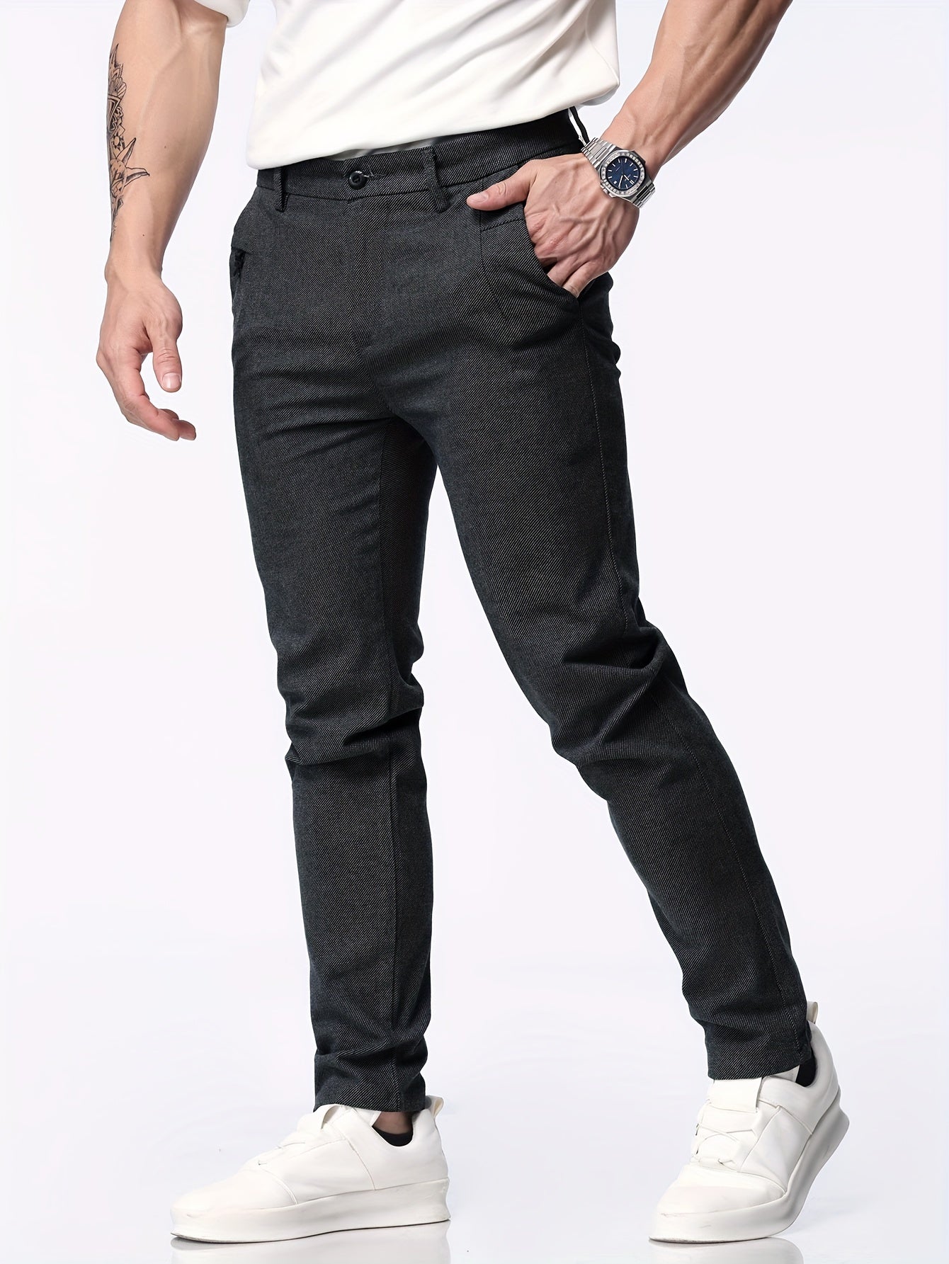 Casual straight trousers for men