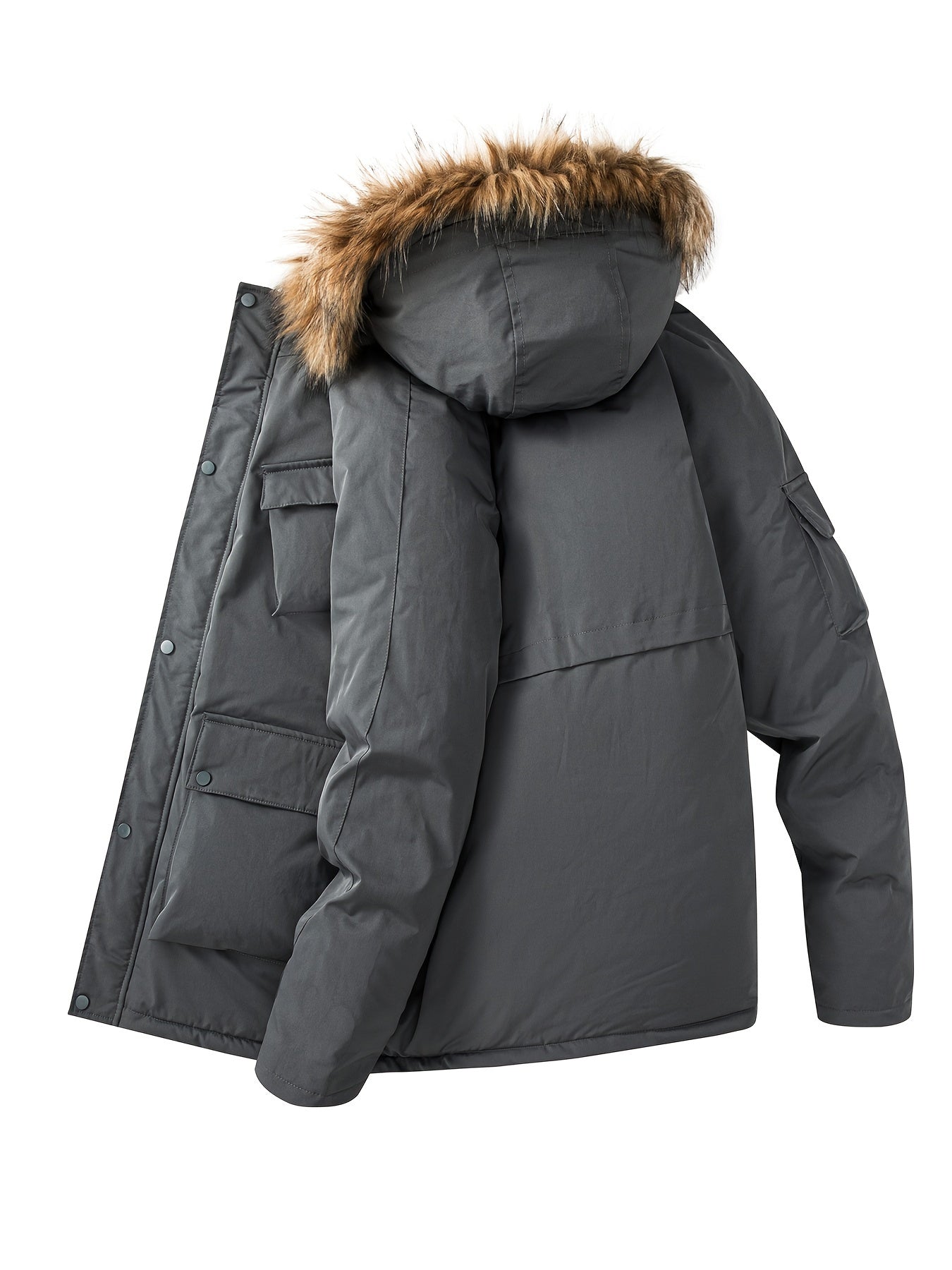 Cotton winter coat with hood