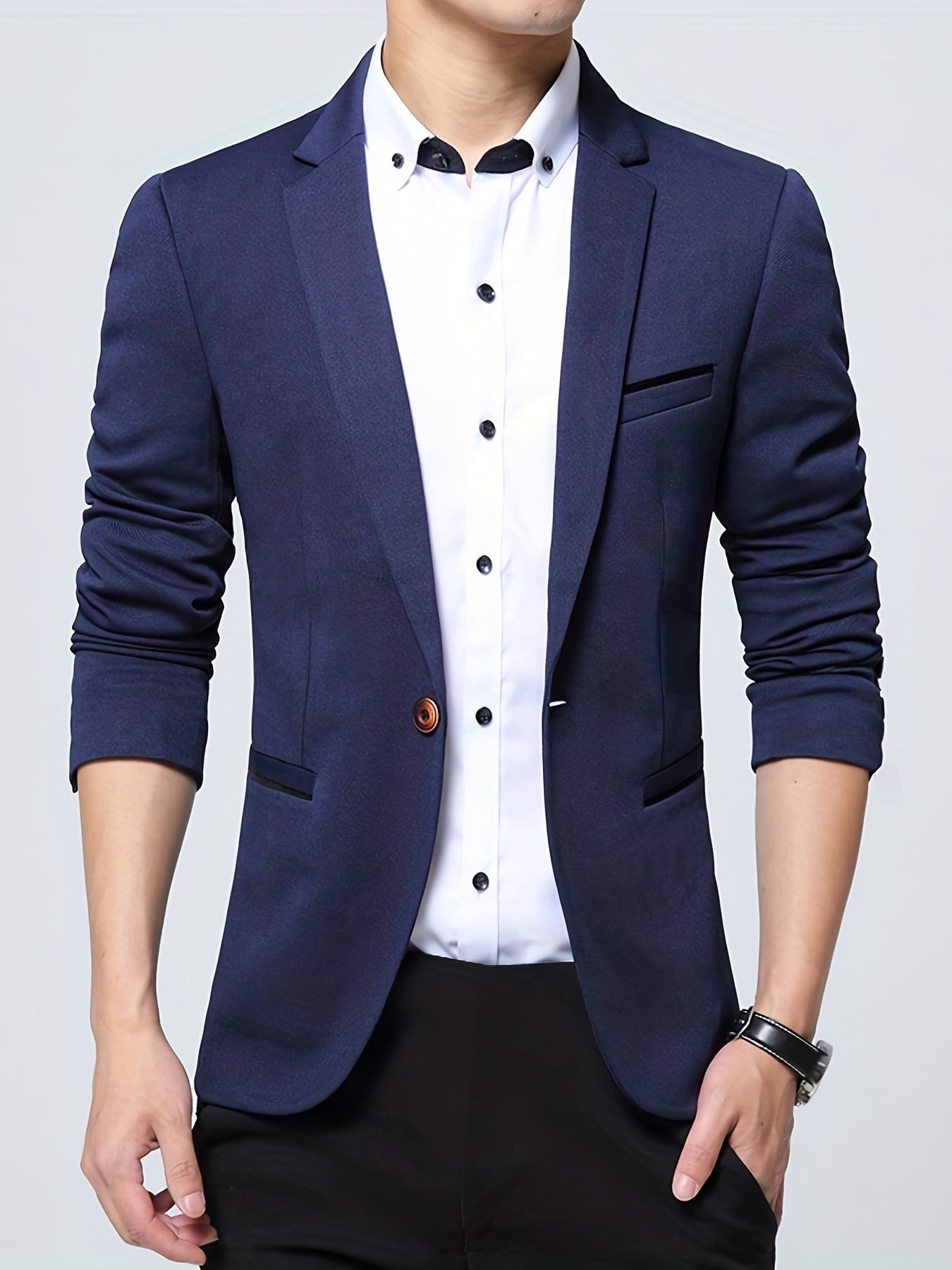 One button blazer