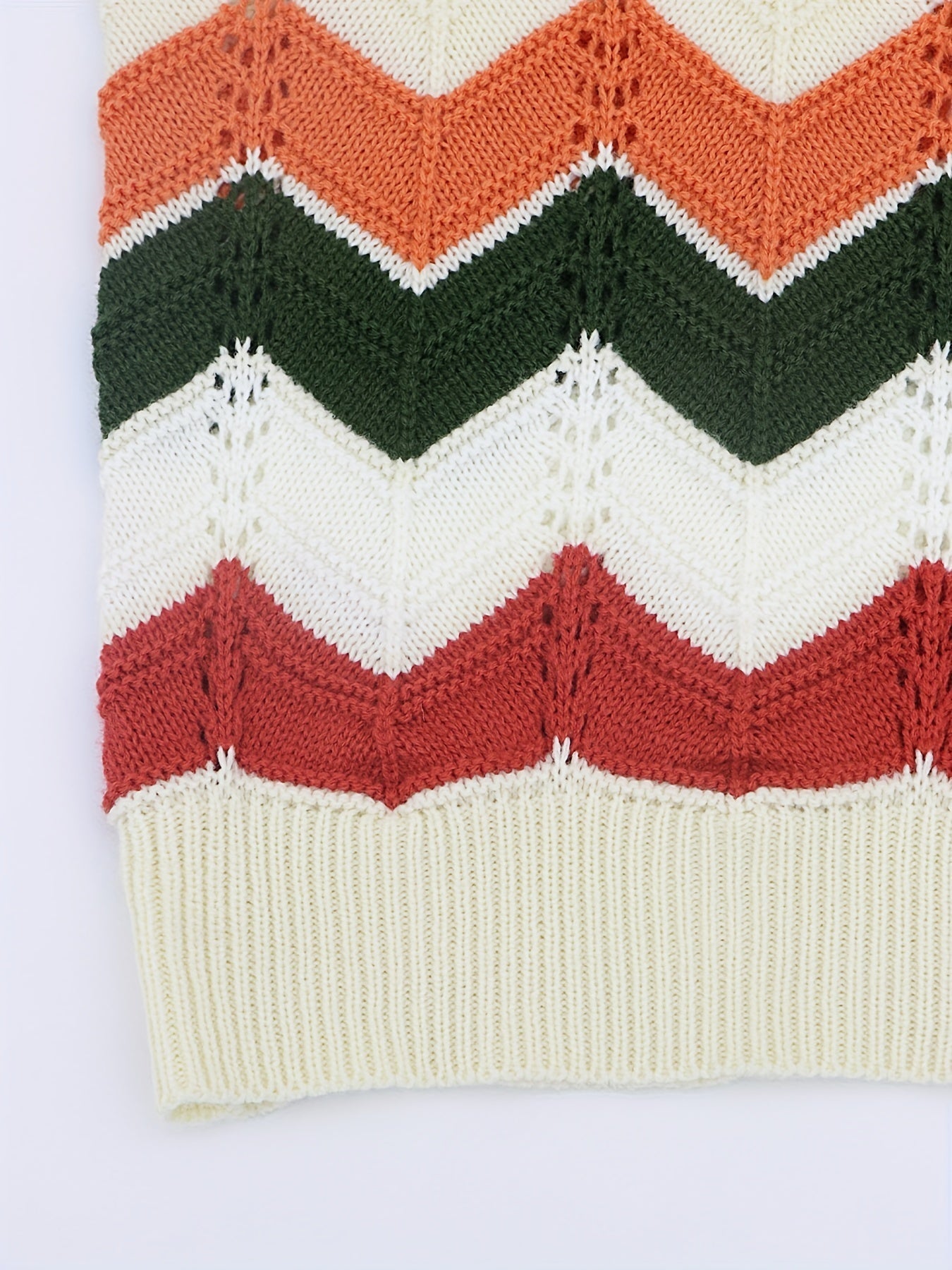 Sweater with a linear design