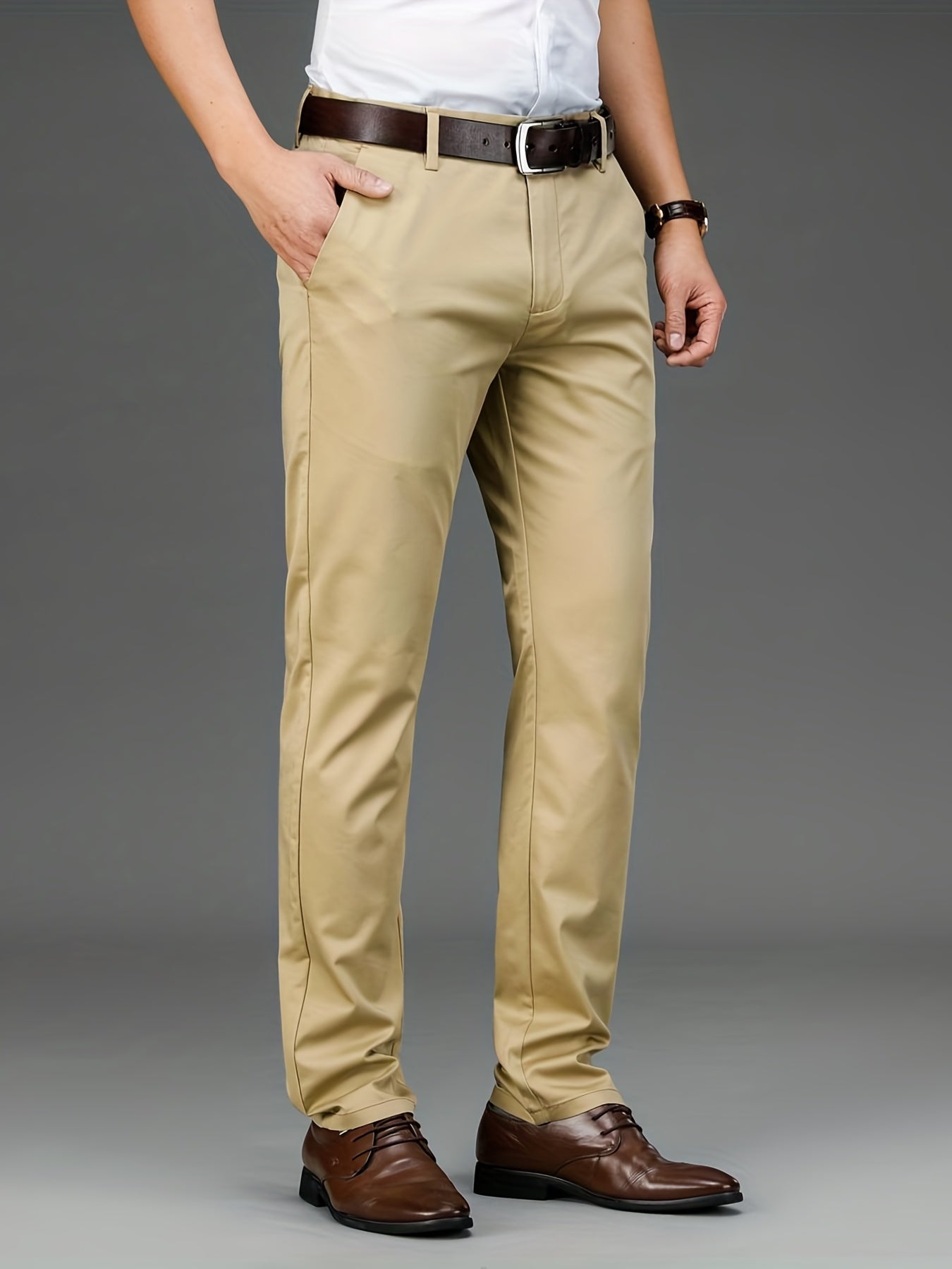 Classic mid-stretch pants