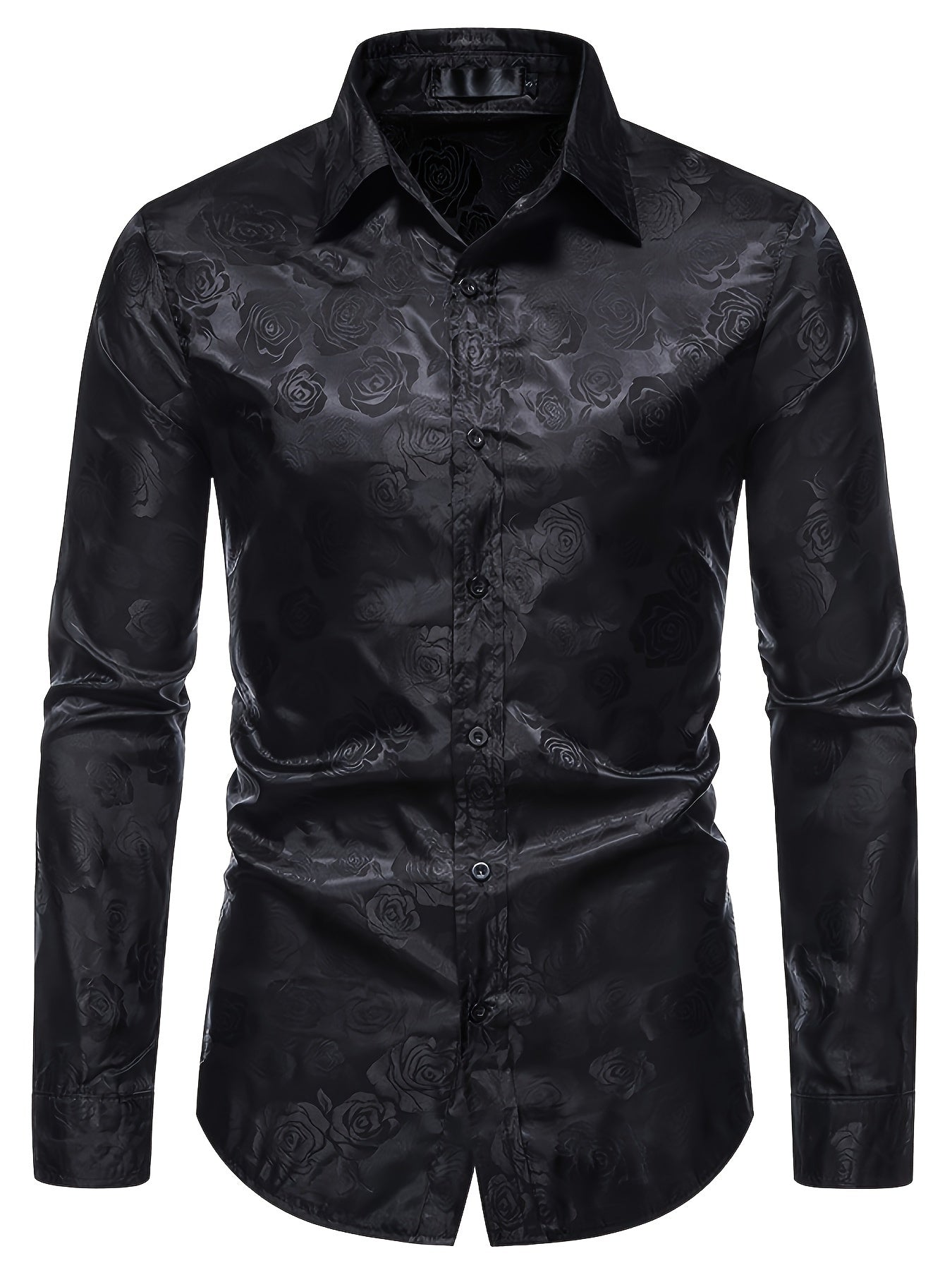 Elegant shirt with rose motif