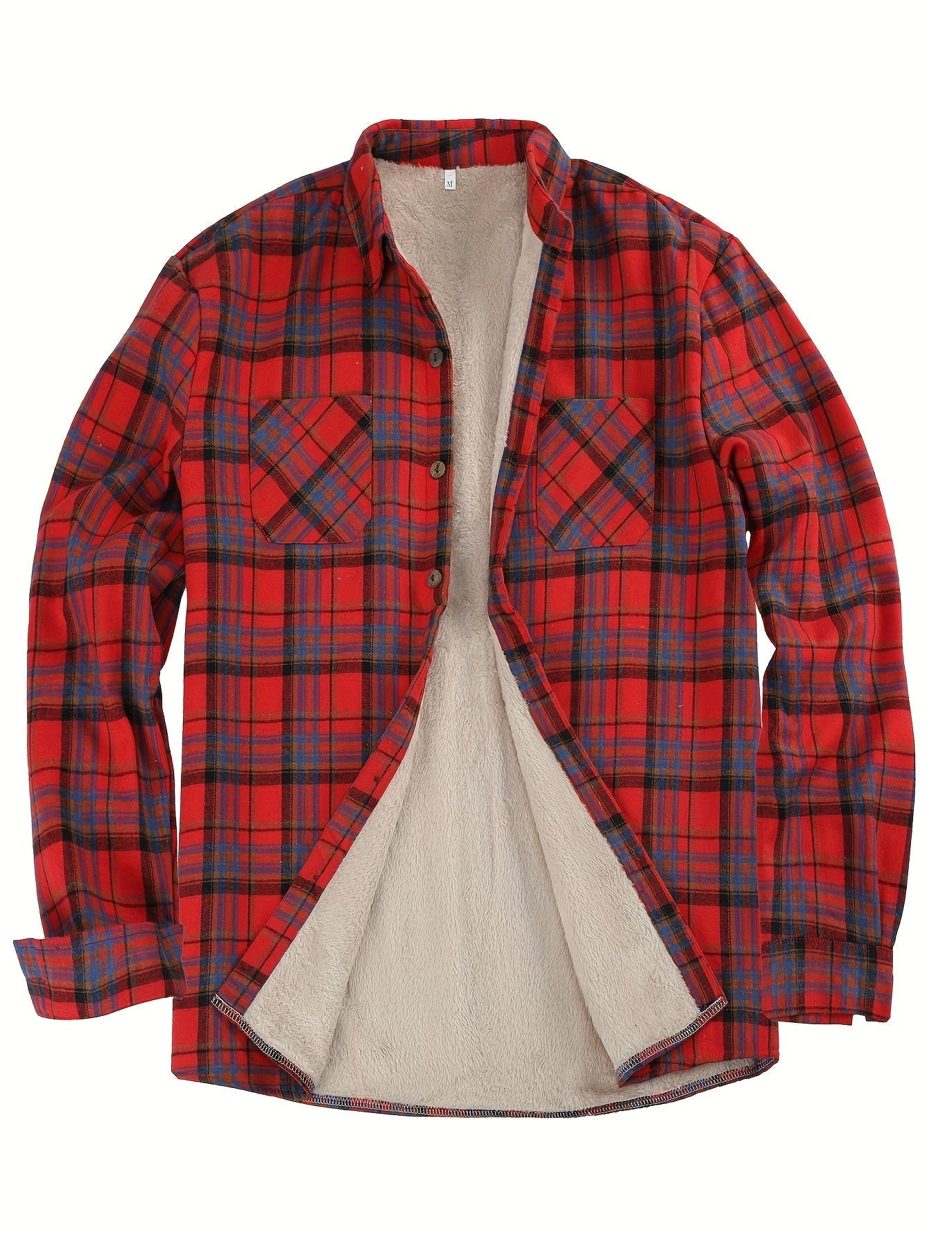 Retro fleece checked shirt