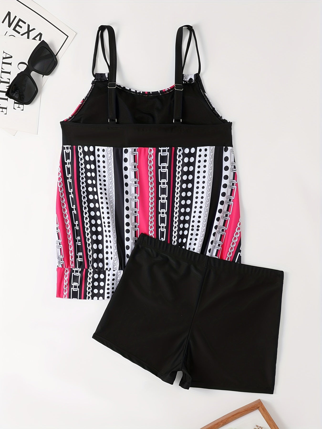 Tankini sets with stripes and dots