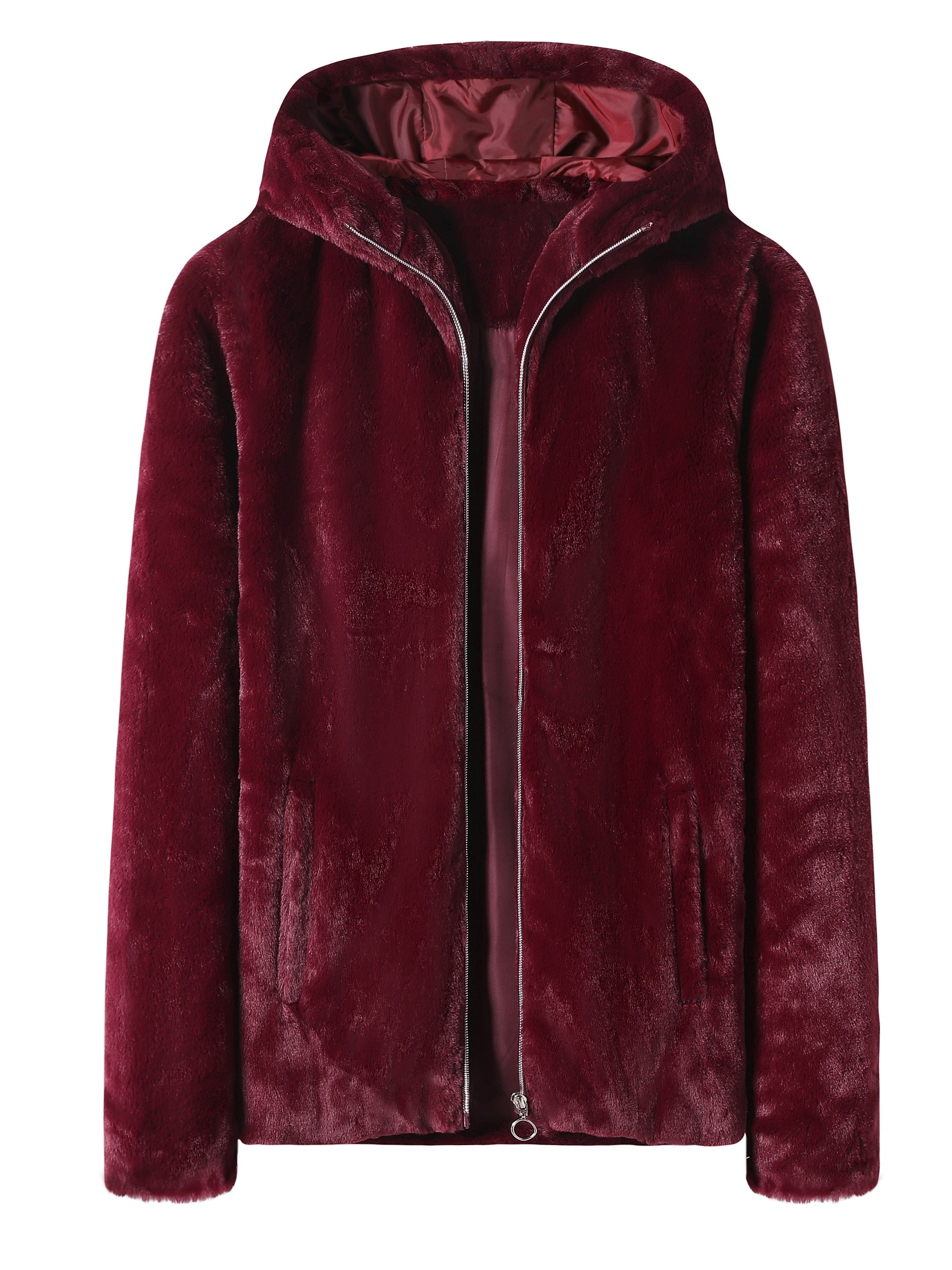 Women's faux fur teddy hoodie