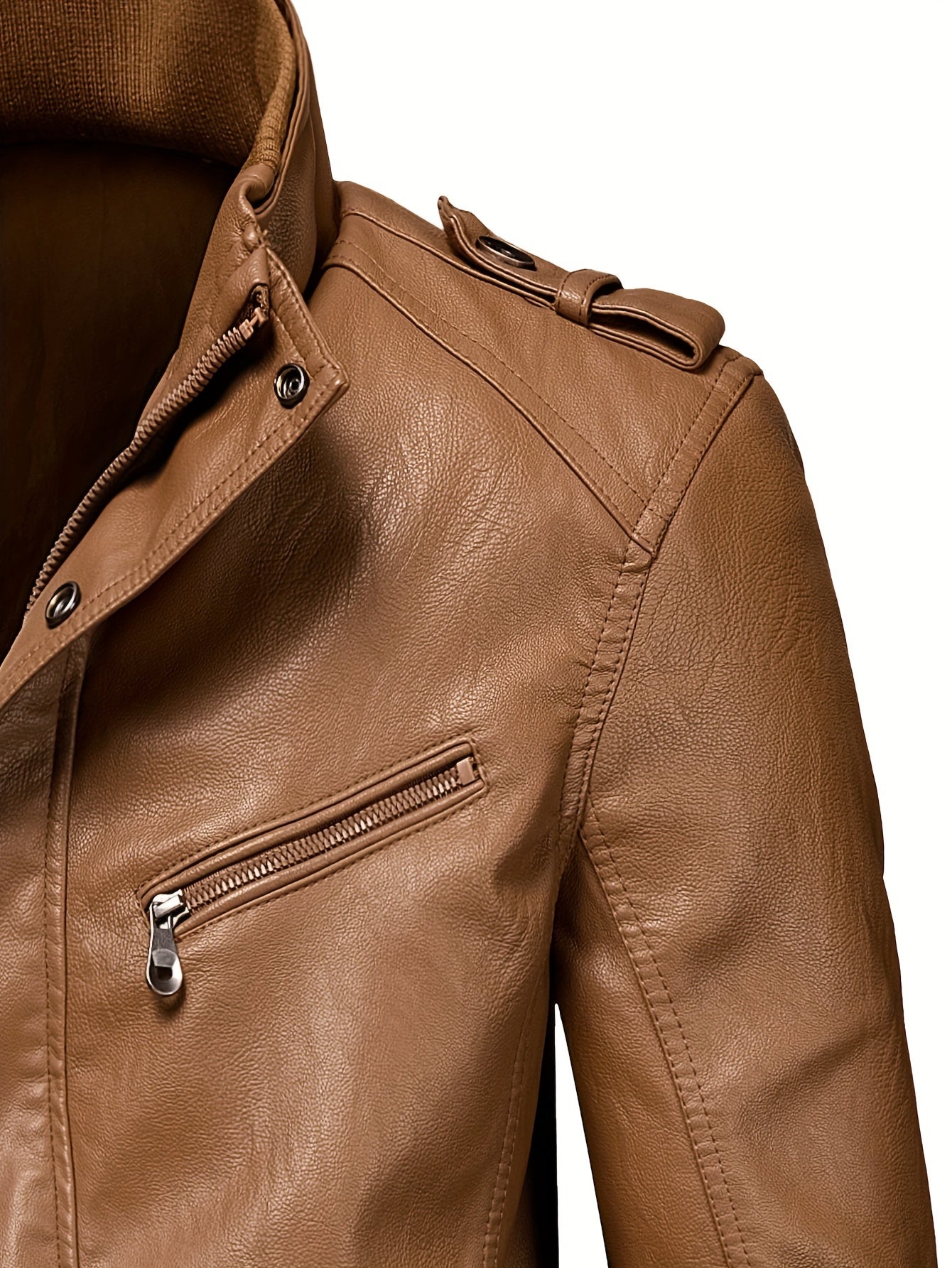 casual leather jacket for men