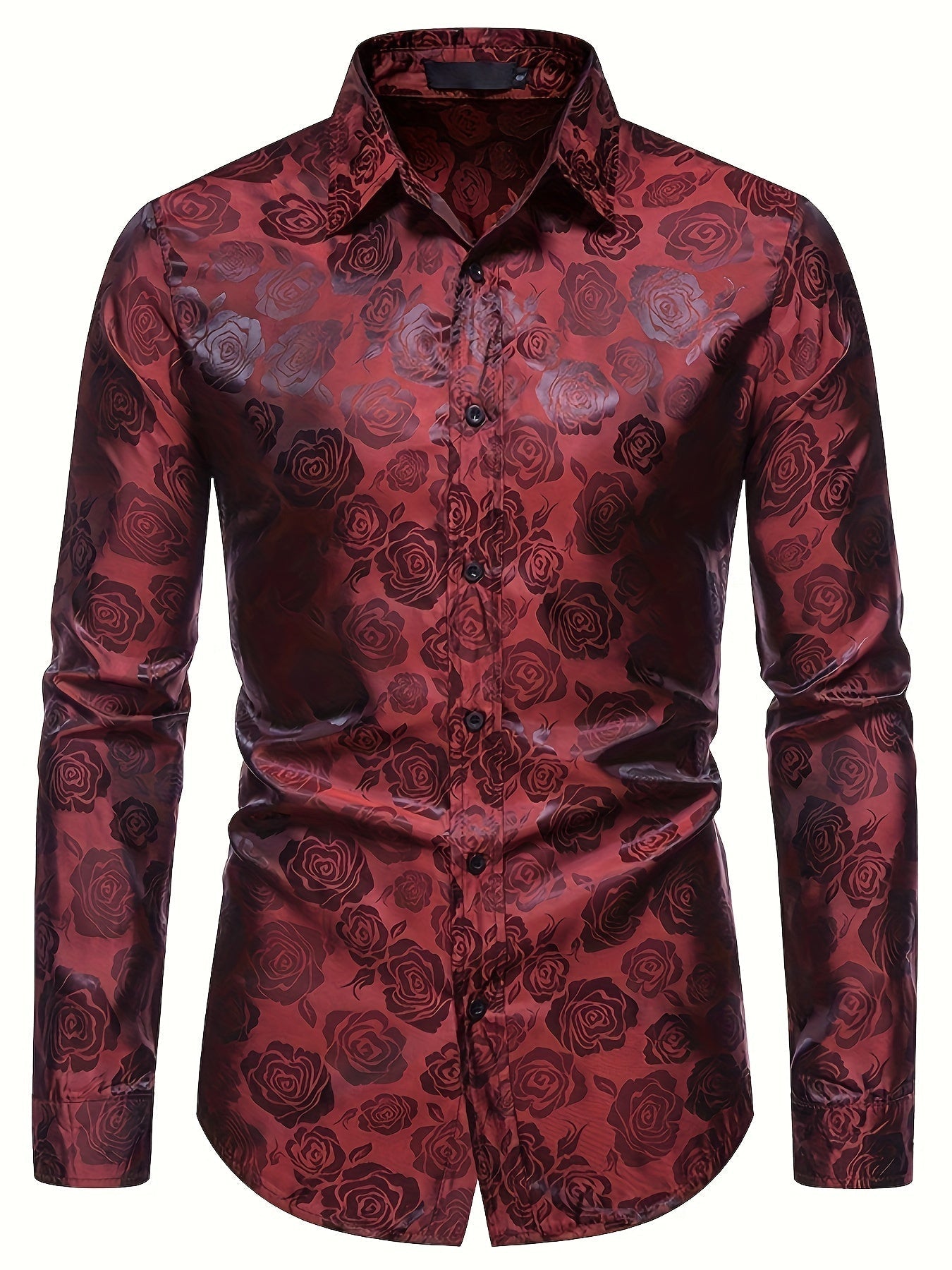 Elegant shirt with rose motif