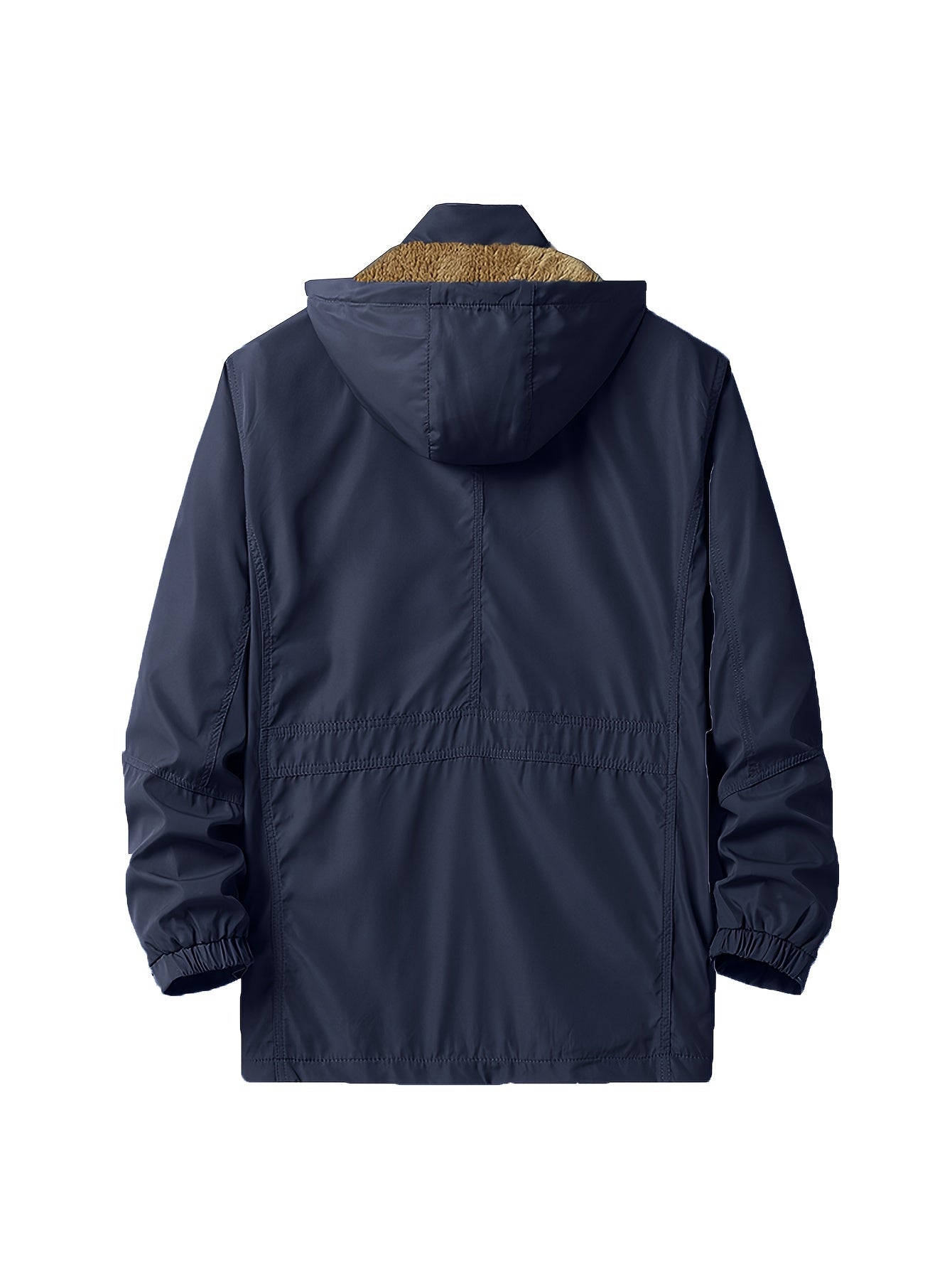 Warm fleece jacket with flap pockets