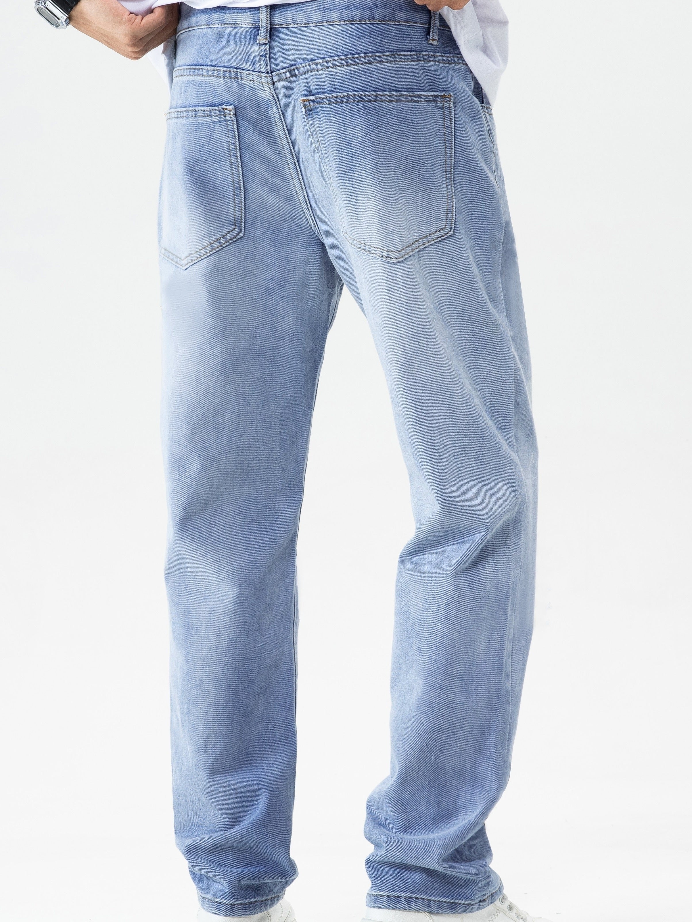 Straight leg jeans for men