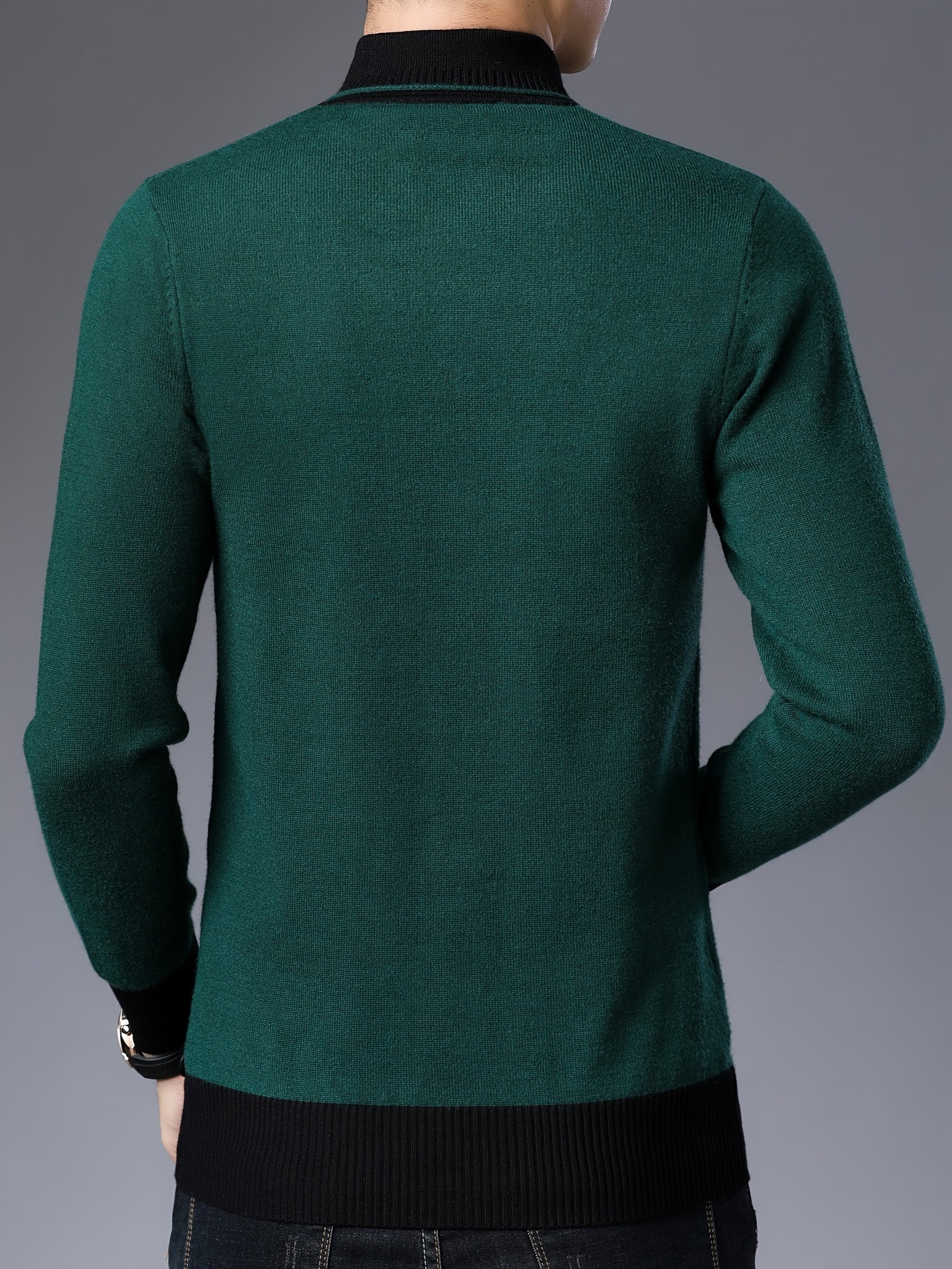 Shawl collar sweater for men