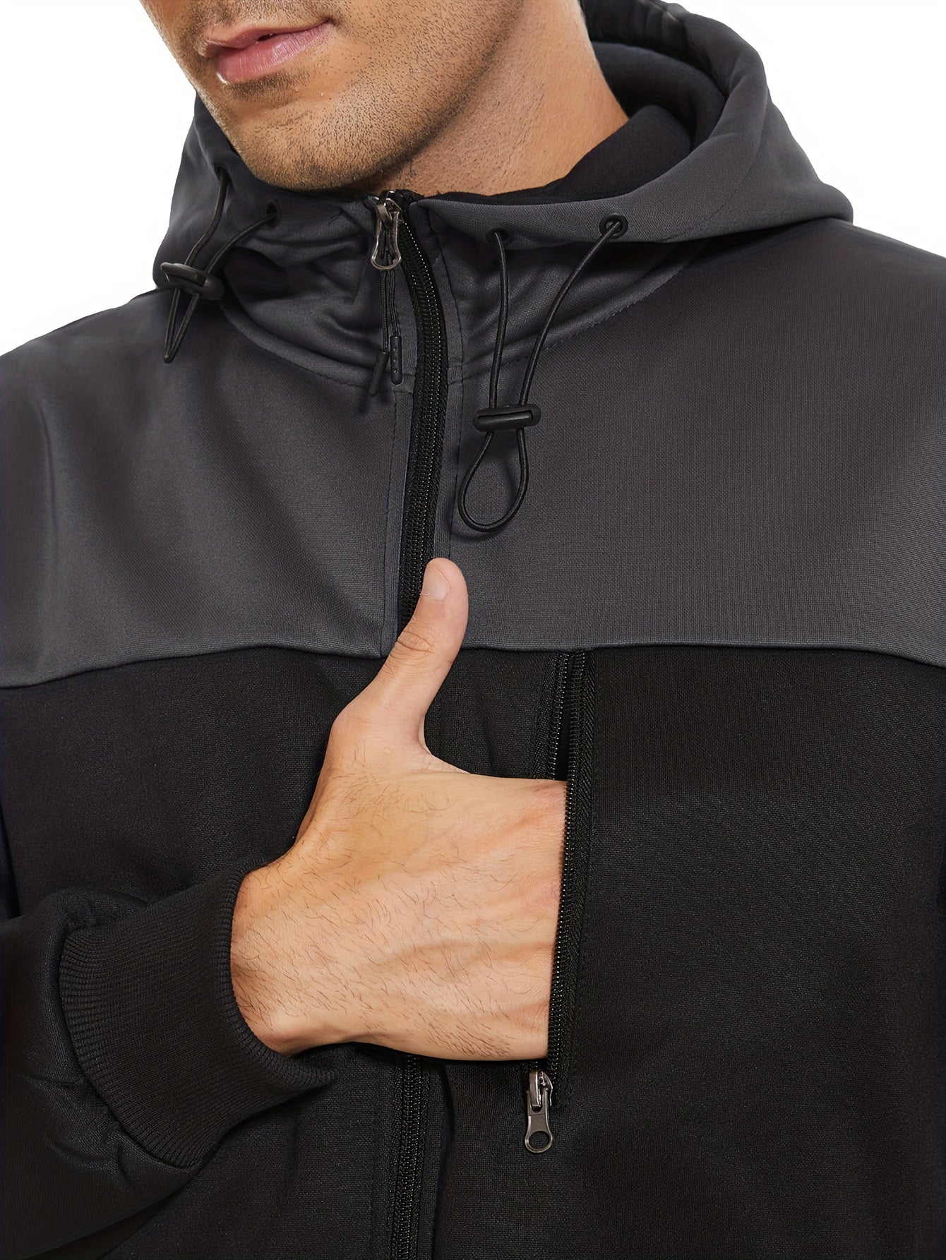 Versatile sporty black hoodie for men