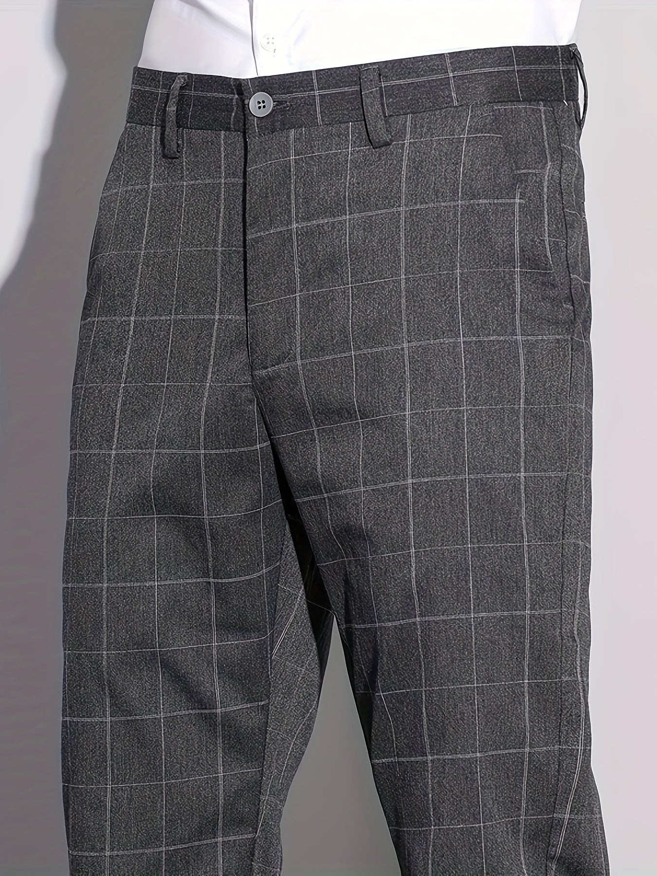 Retro checked men's trousers