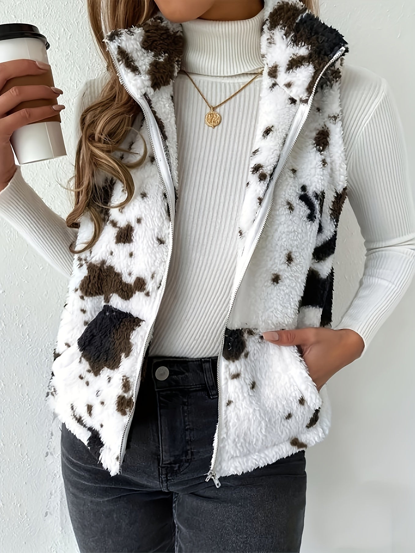 Fluffy cardigan for women