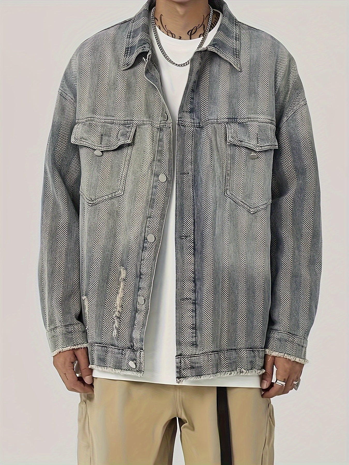 Jeans retro jacket in gray