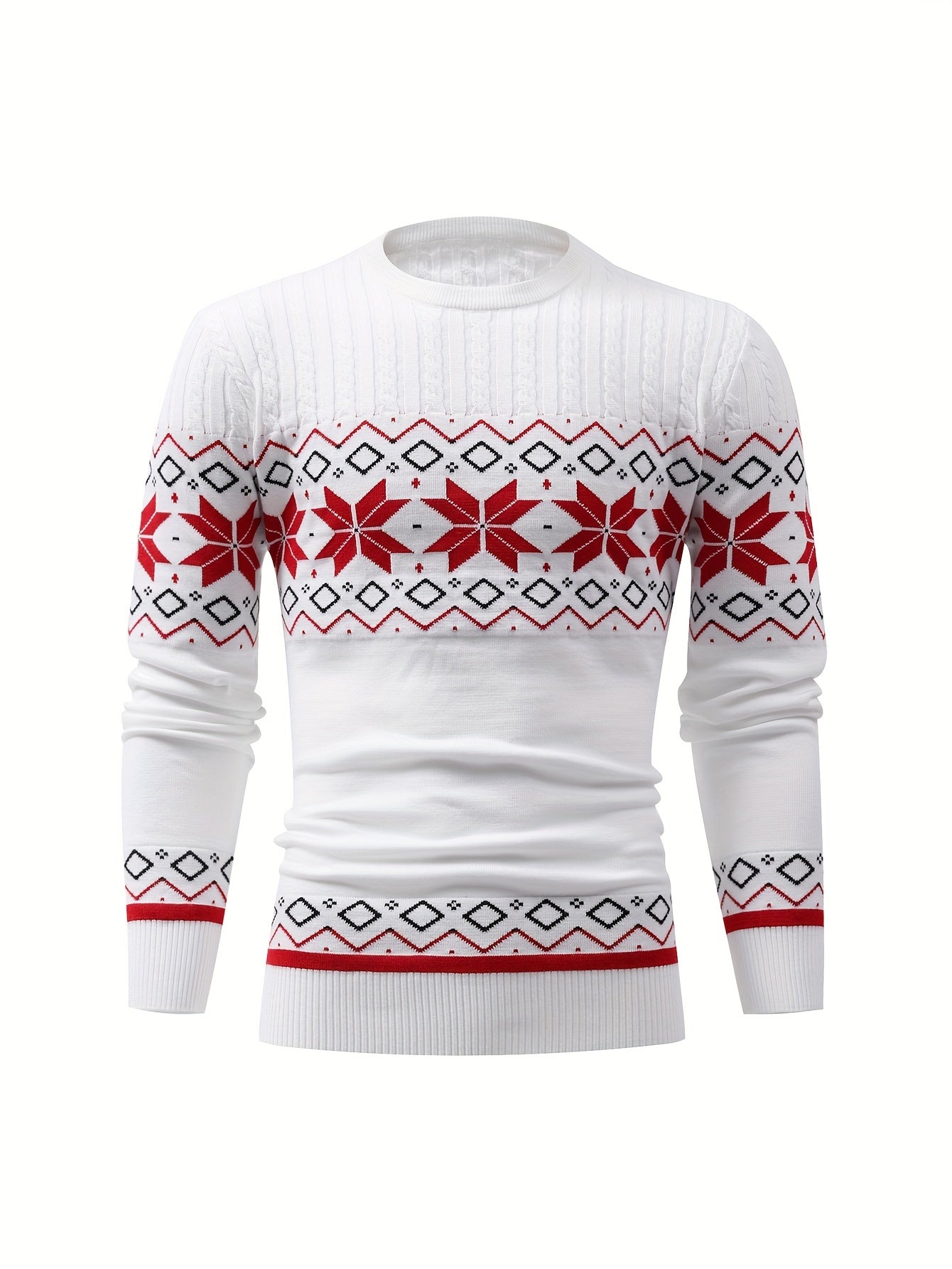 Knitted sweater with Christmas pattern