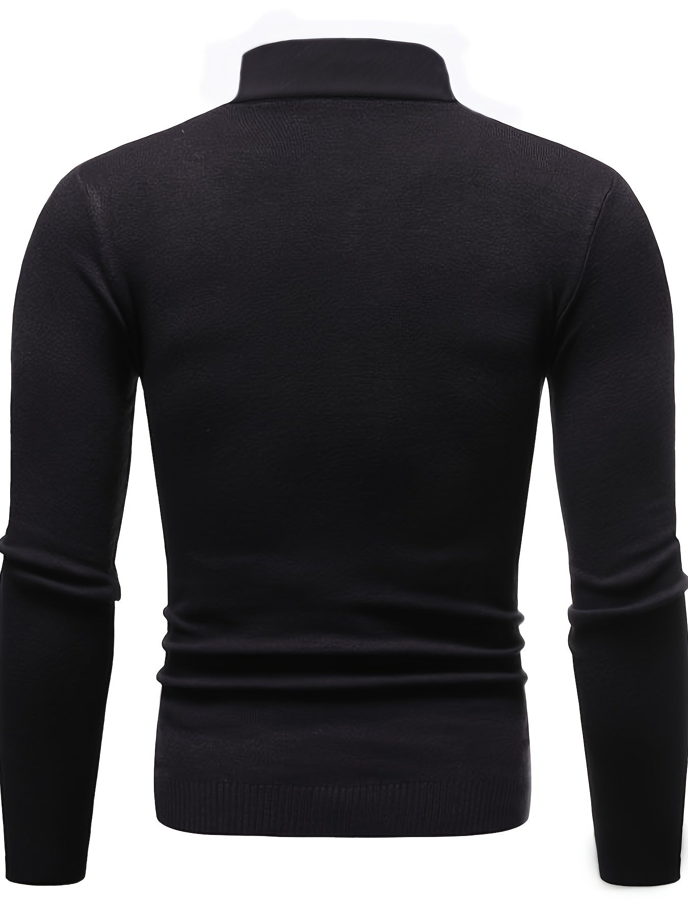 Knitted sweater with stand-up collar for men