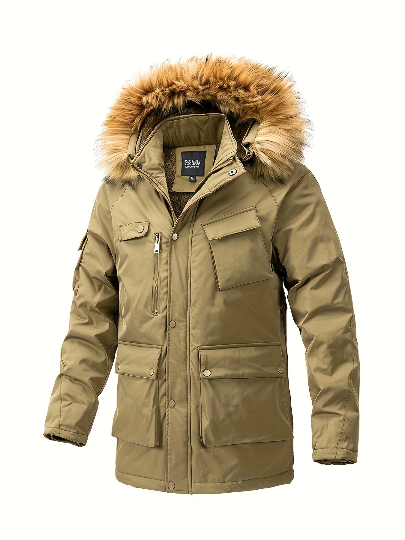 Cotton winter coat with hood