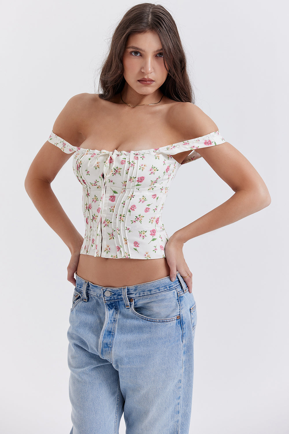 Top with floral print