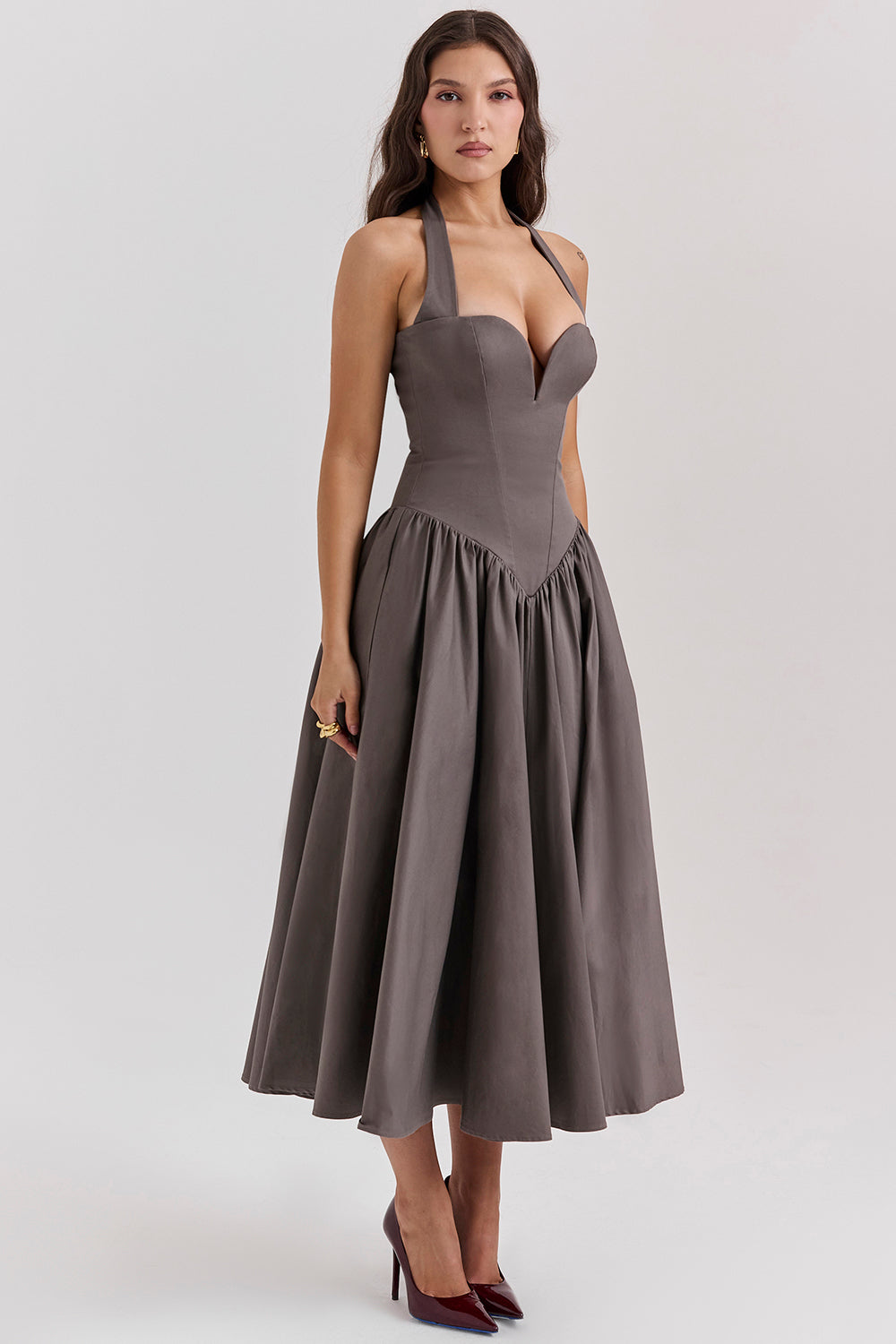 Halter midi dress