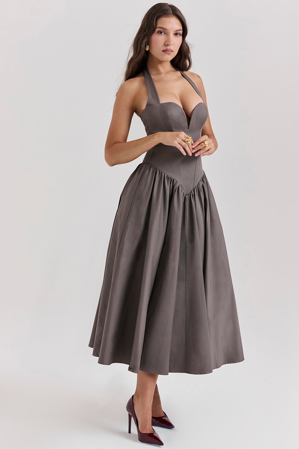 Halter midi dress