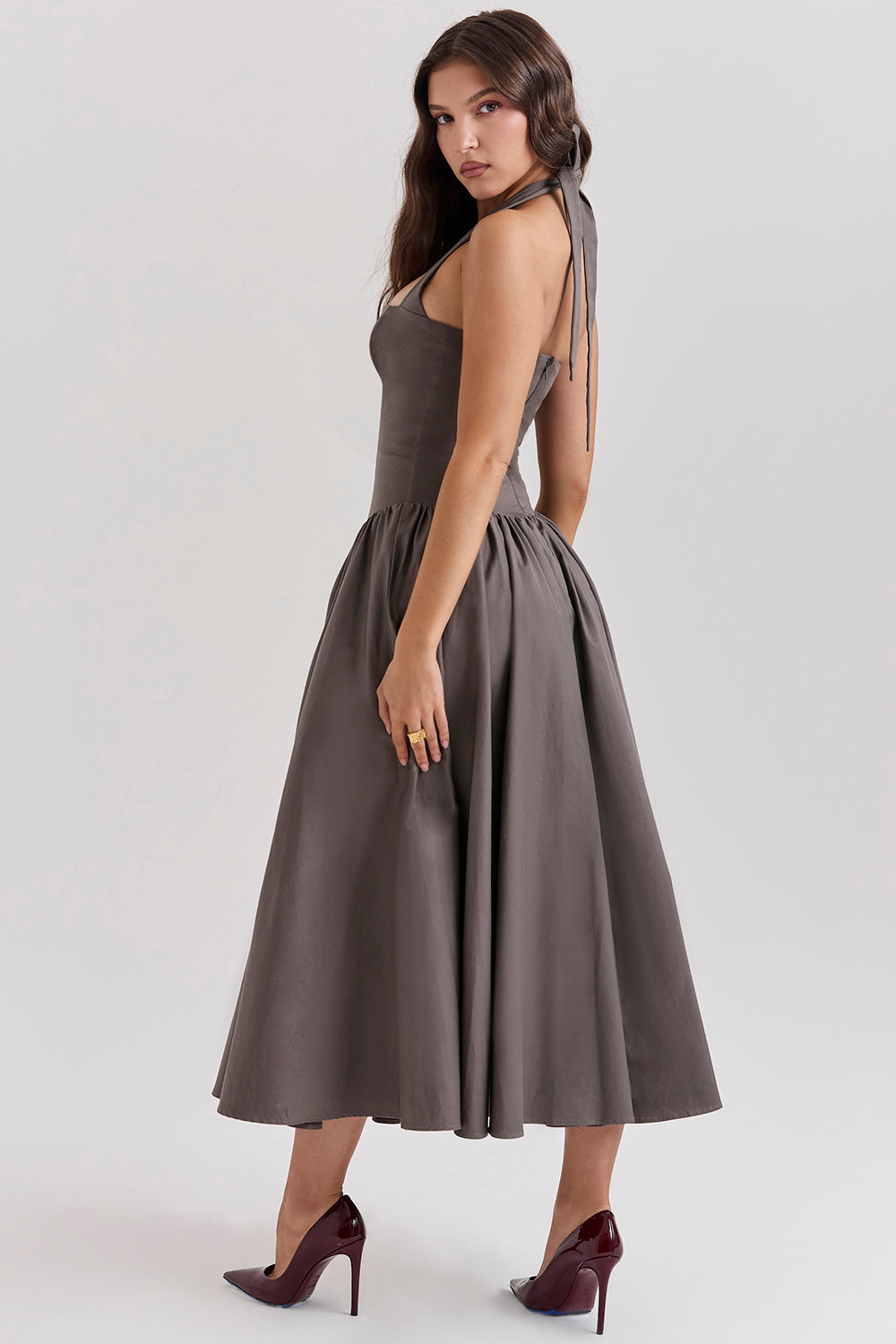 Halter midi dress