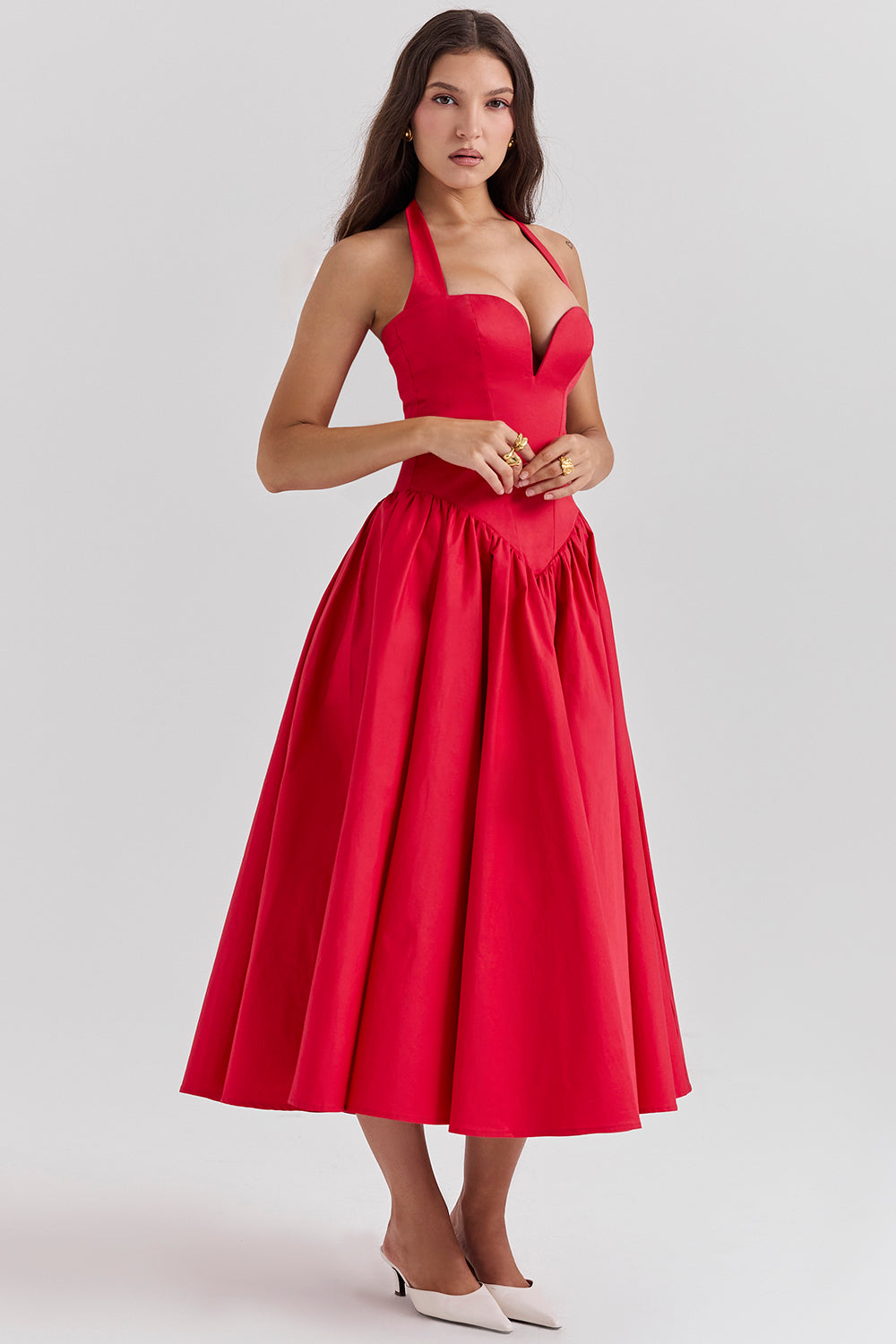 Halter midi dress