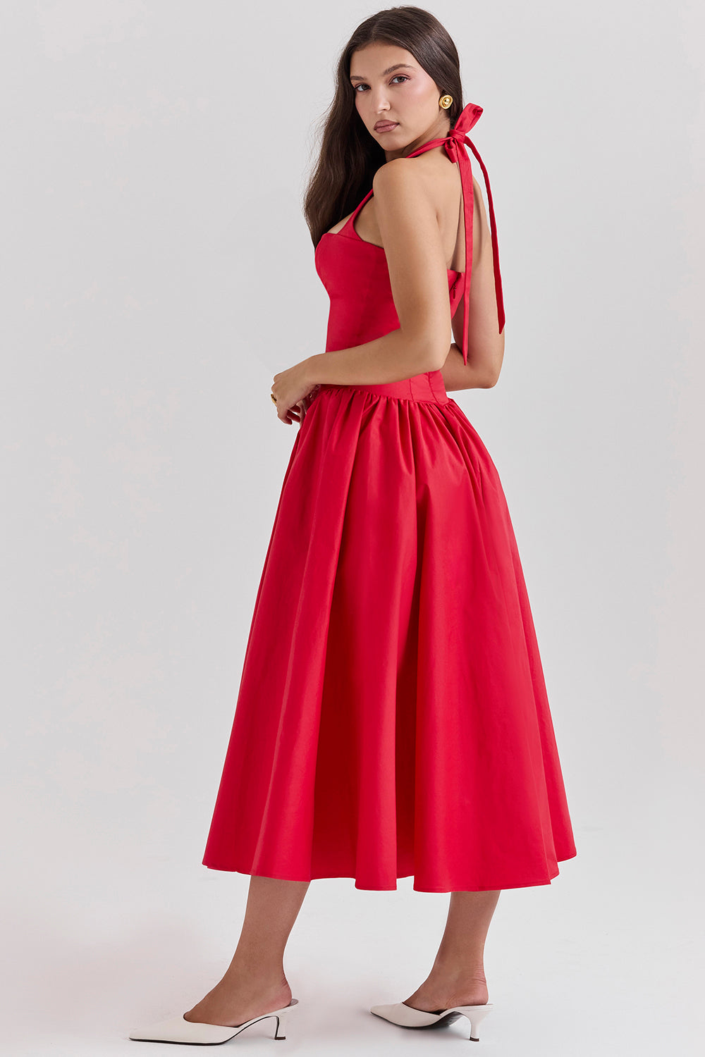 Halter midi dress