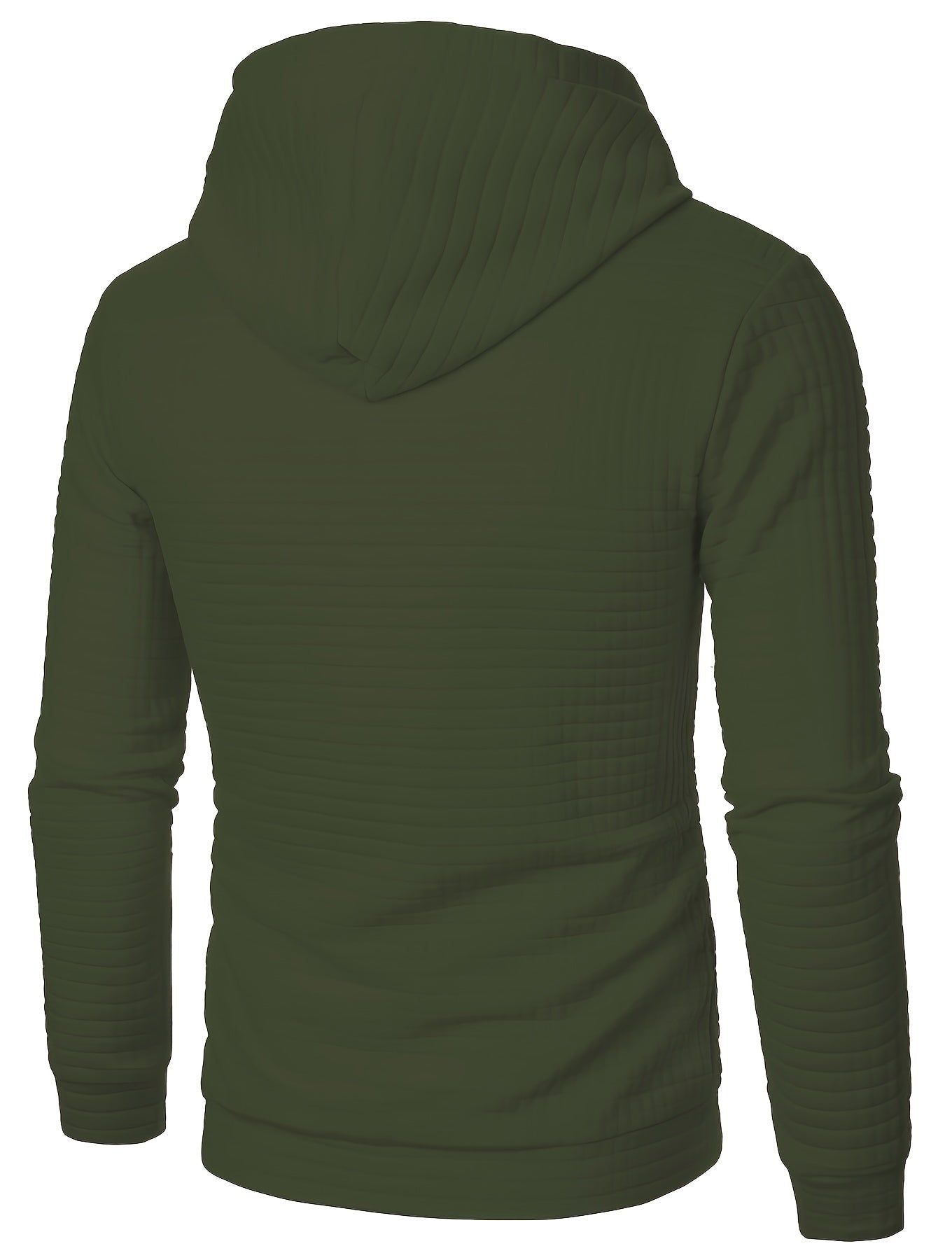 Comfortable long sleeve hoodie with waffle pattern